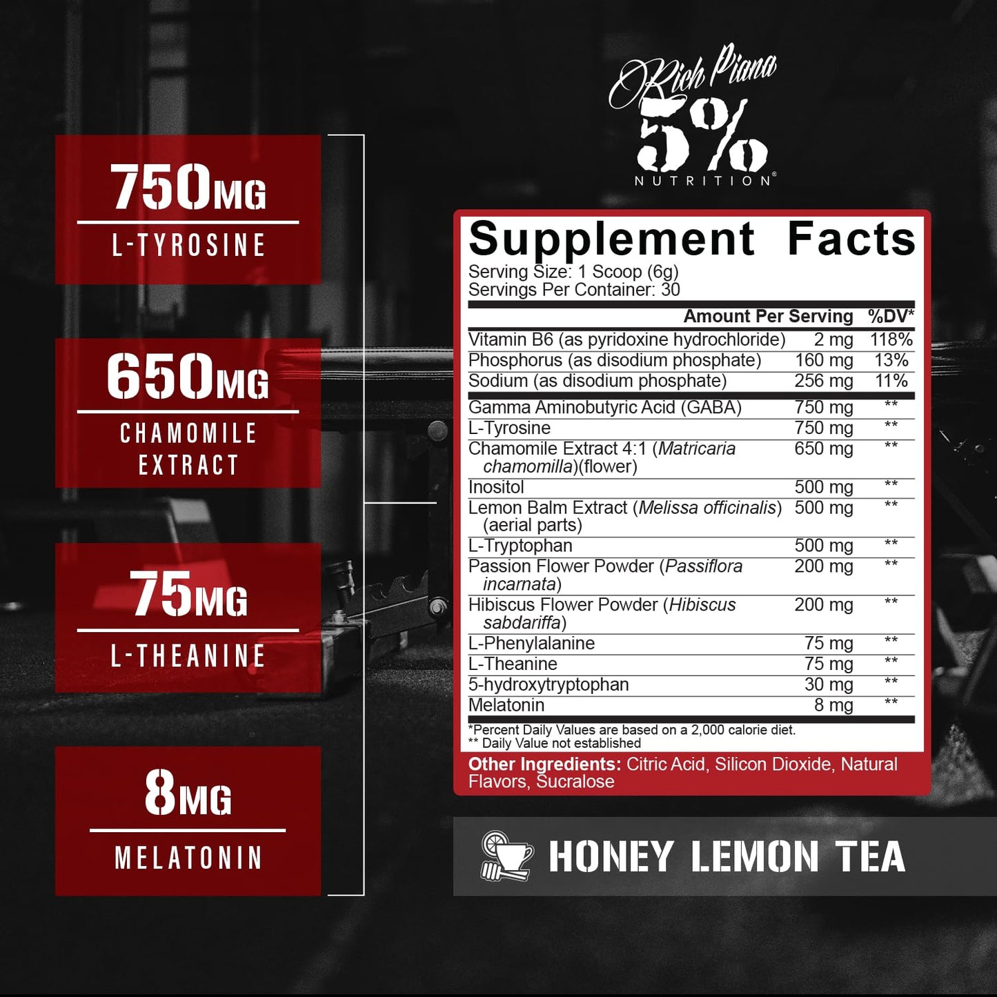 5% Nutrition Rich Piana Knocked Out Natural Sleep Aid Powder, 7.2 Ounce