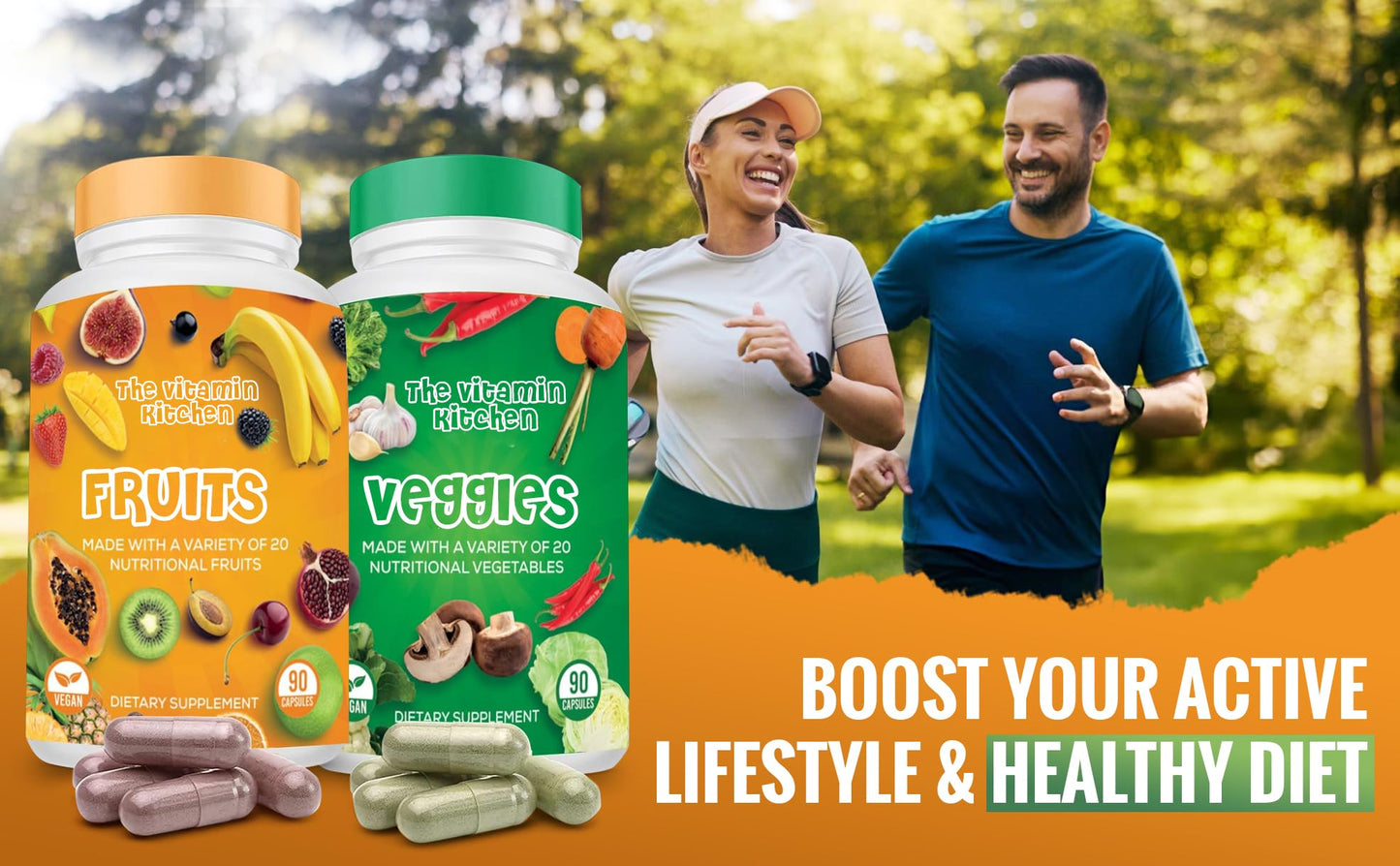 The Vitamin Kitchen Fruit and Veggie Supplements Capsules 90 Count