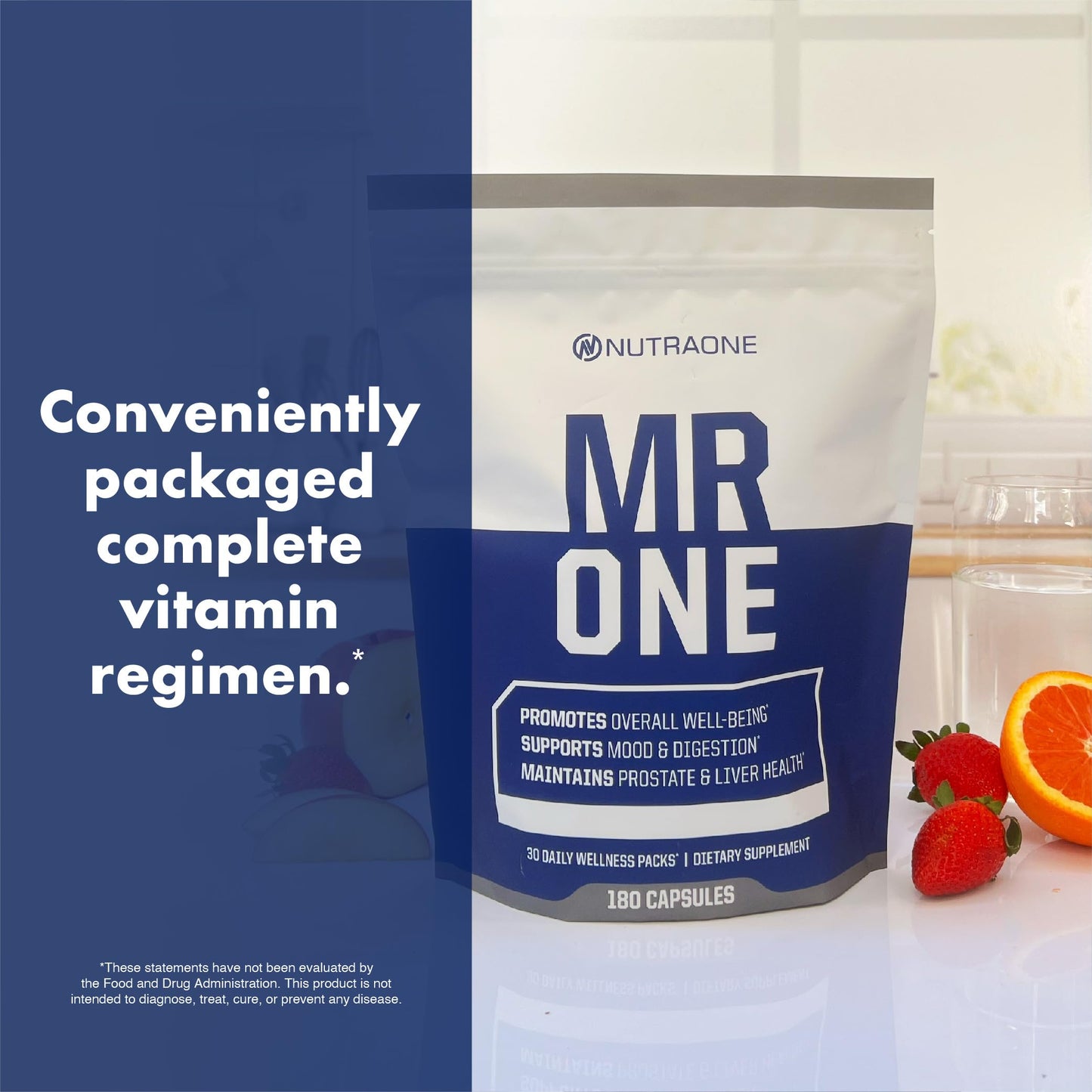 NutraOne MrOne Daily Vitamin Packs for Men Powder 180 Count