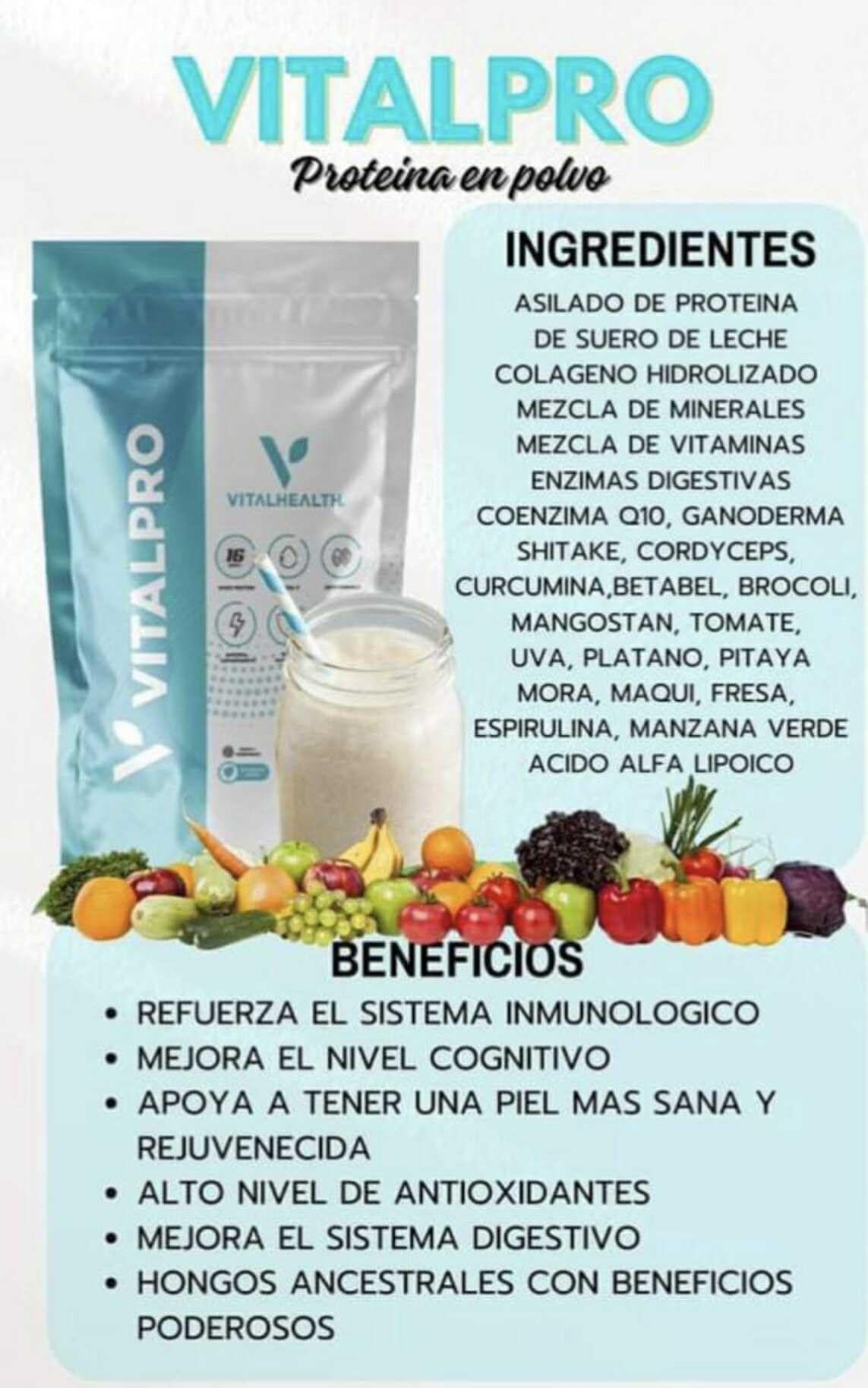 Generic Vitalpro Vanilla Whey Protein Powder, 16g Protein, 10.6 oz (Pack of 2)