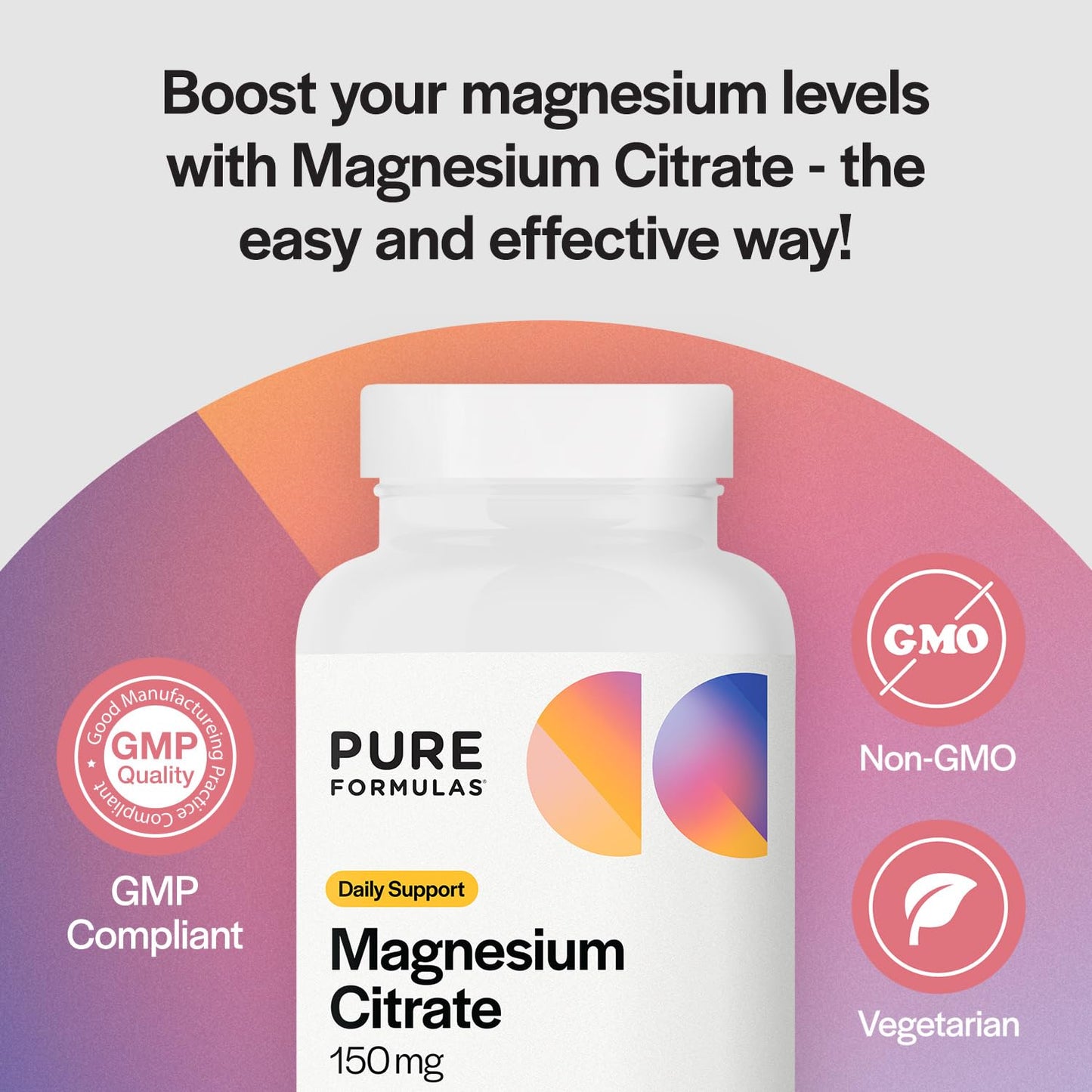 PureFormulas Magnesium Citrate Capsules, 90 Capsules