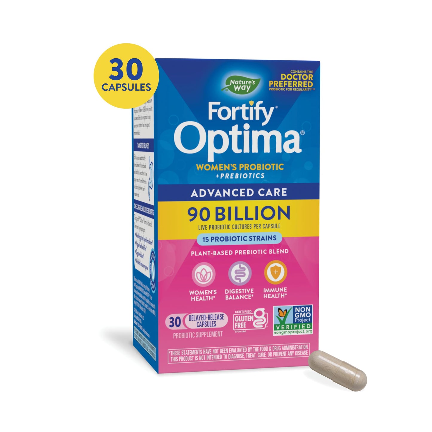 Nature's Way Primadophilus Optima Women's 90 Billion Active Probiotics 30 Capsules