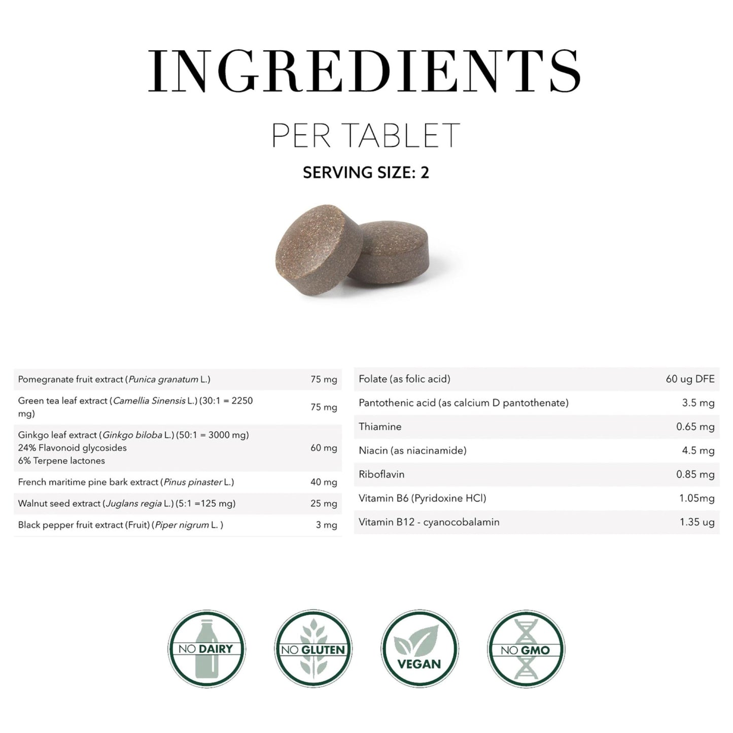 New Nordic Clear Brain Tablets, Supports Normal Cognitive Health and Memory with Green Tea and Walnut, 60 Tablets