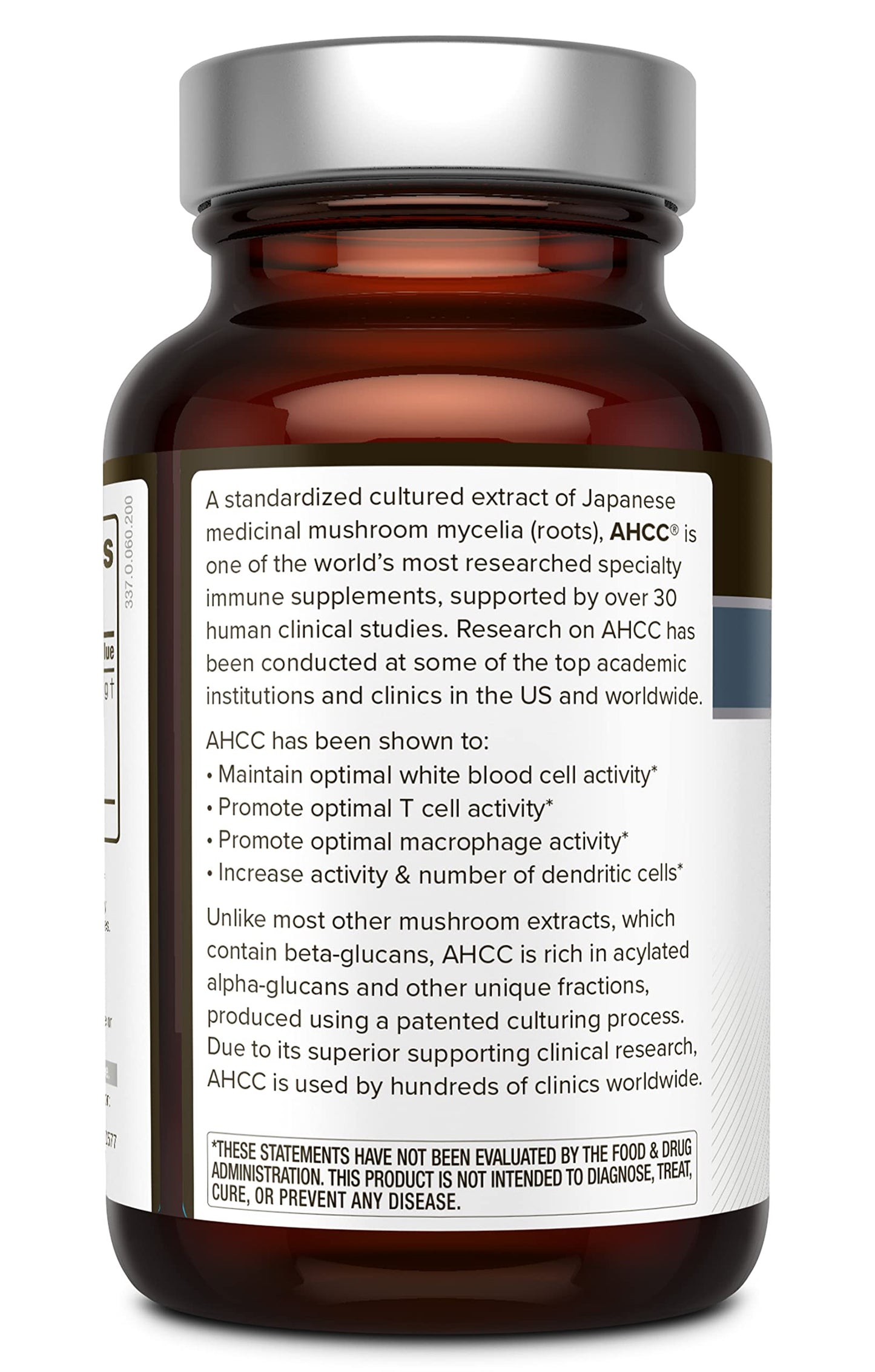 Quality of Life Kinoko Platinum AHCC 750 mg and Oligonol Lychee Extract Capsules, 90 Capsules
