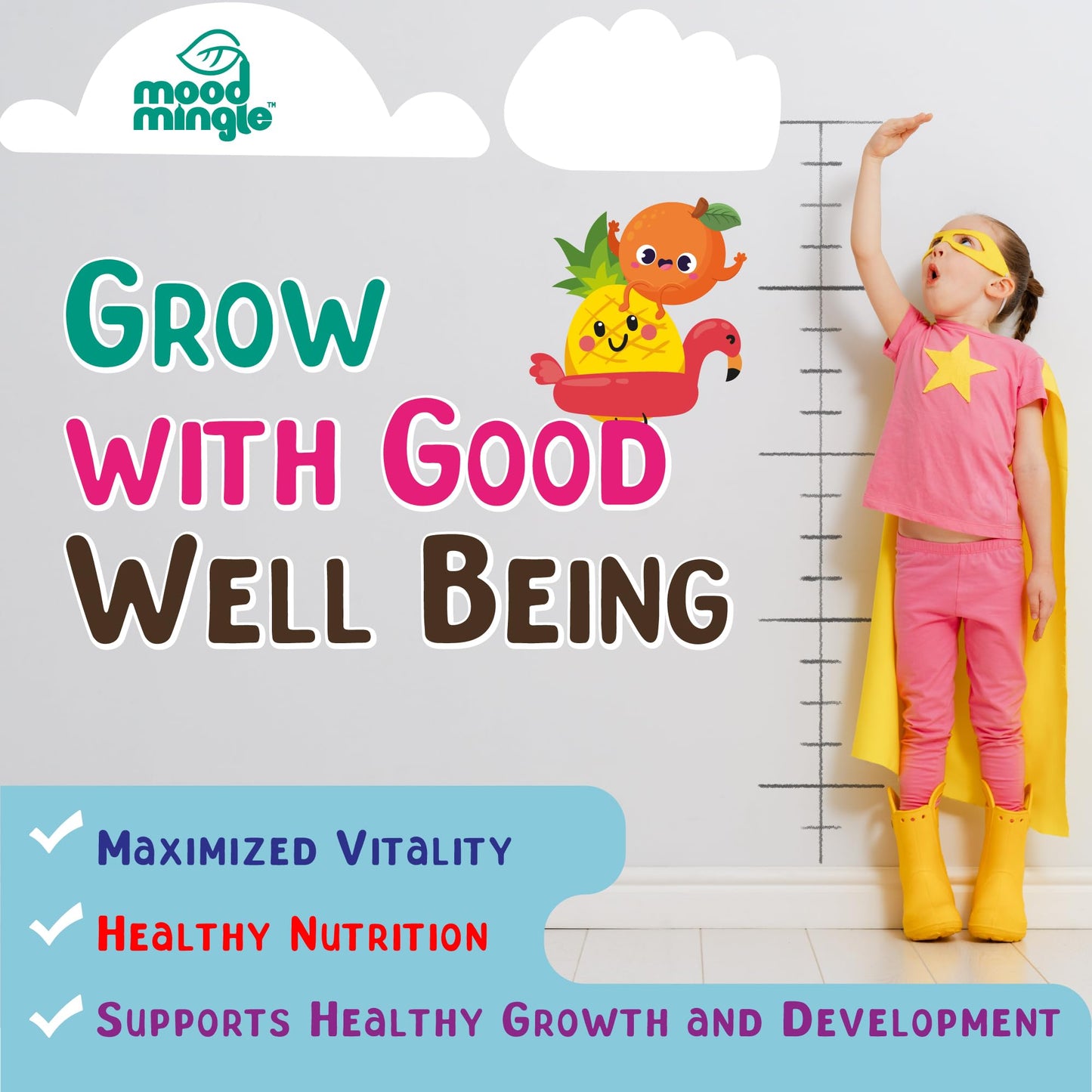 Mood Mingle Height Growth Gummies Supplement, 60 Gummies