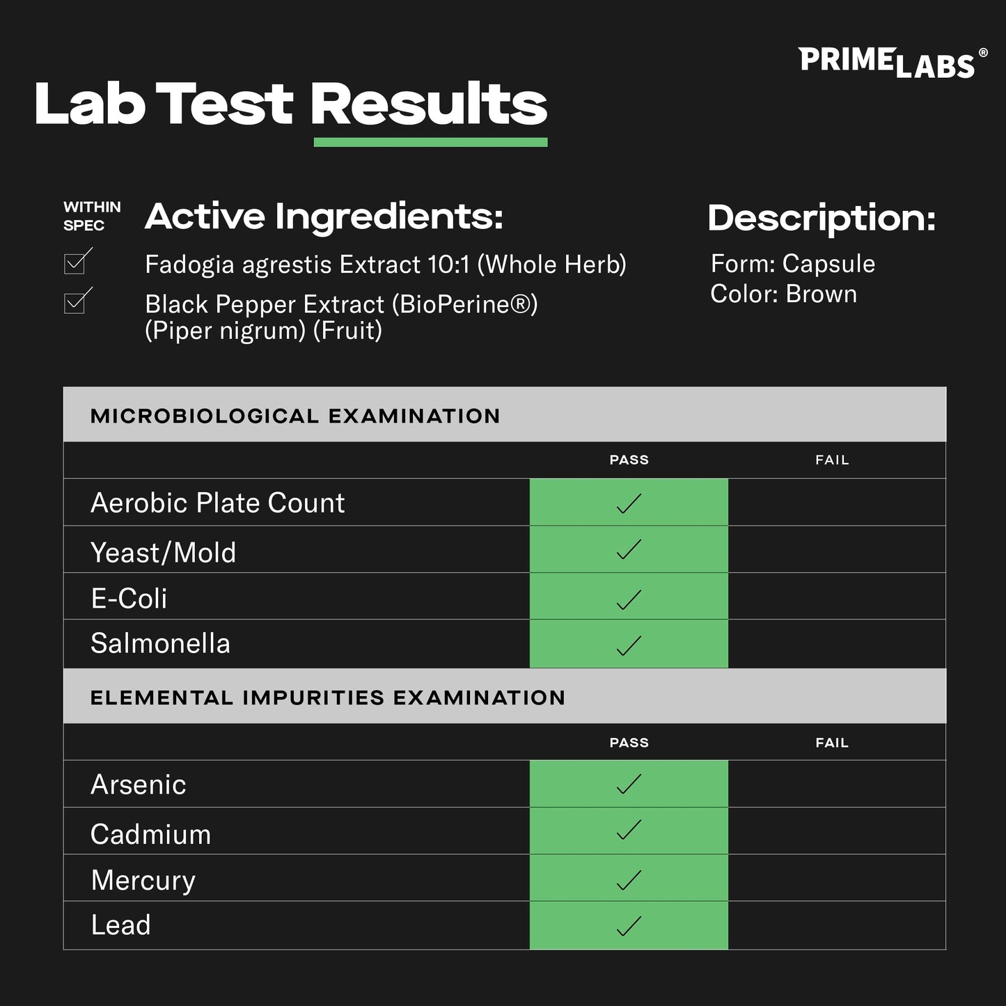 Prime Labs Fadogia Agrestis for Men Capsules, 180 Capsules