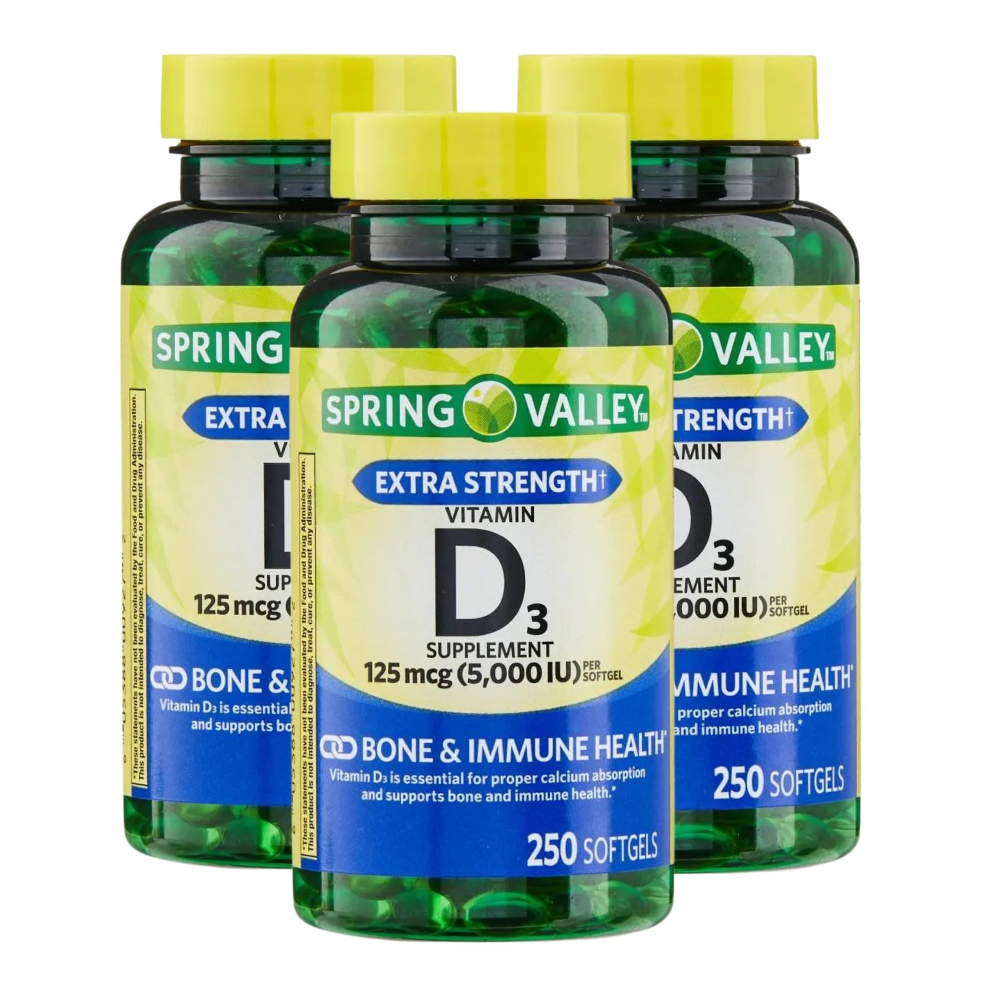 Unique Bundle Store Vitamin D3 Extra Strength 5000 IU (125 mcg) Softgels, 750 Count