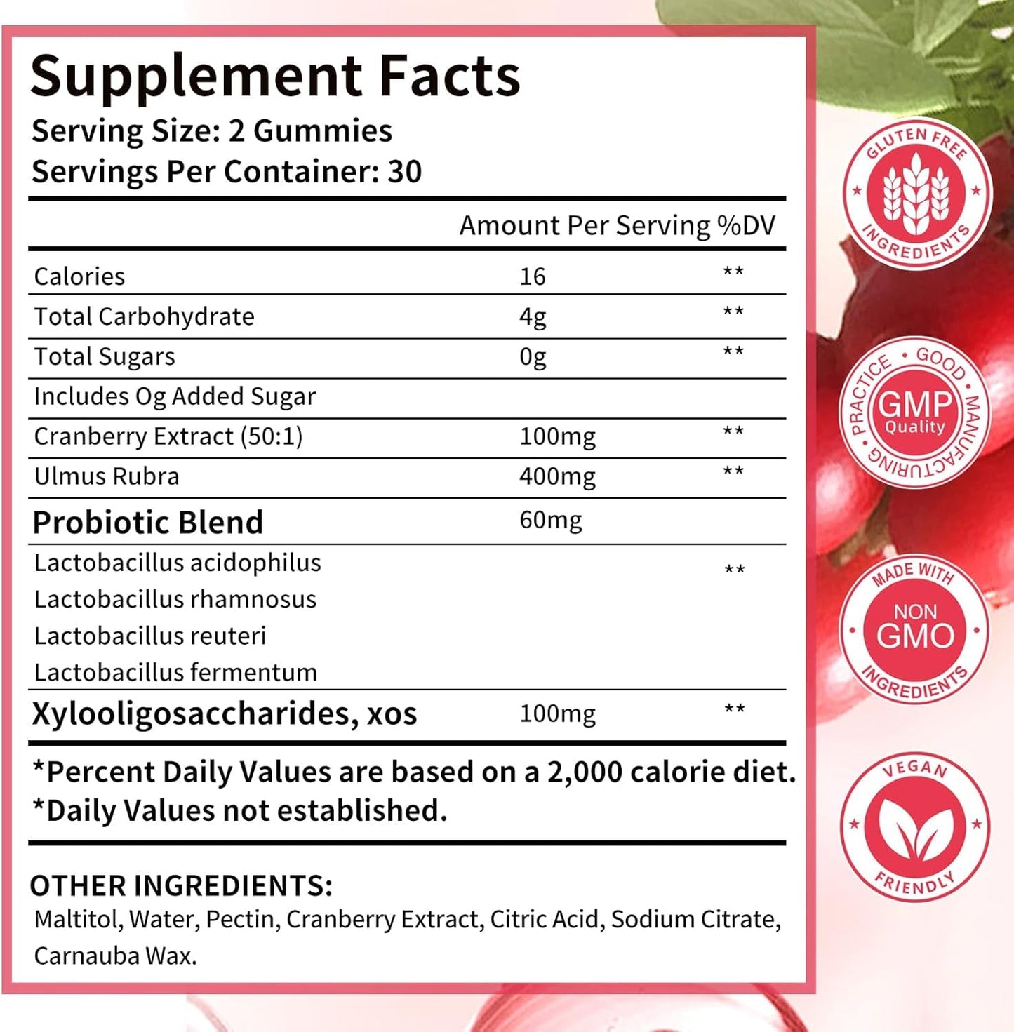 Wordln Women Probiotic Gummies for Feminine Health Gummy 120