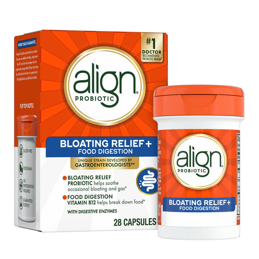 Align Probiotic Bloating Relief + Food Digestion Capsule, 28 Count
