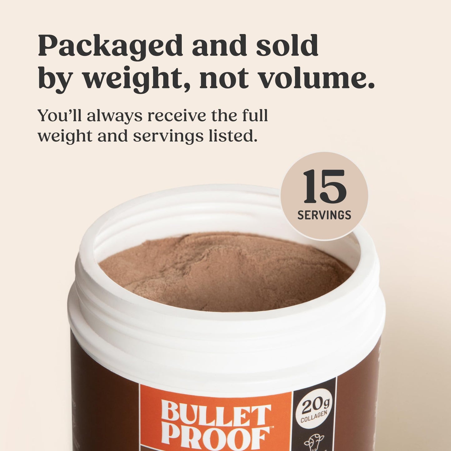 Bulletproof Chocolate Collagen Protein Powder with MCT Oil, 17.6 Oz