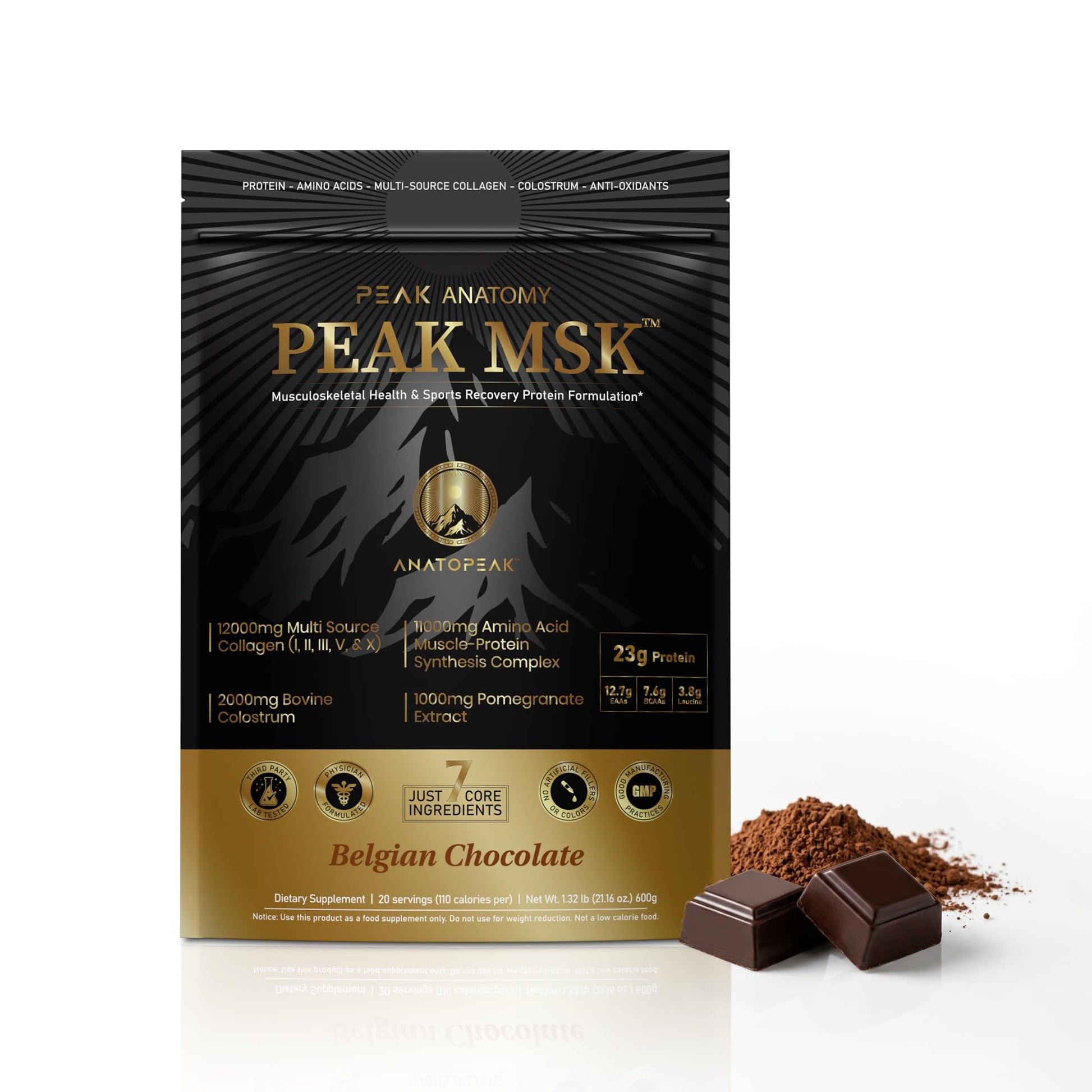 ANATOPEAK Peak MSK 5-in-1 Multi Collagen Protein Powder for Musculoskeletal Support, Essential Amino Acids, Post Workout Recovery Powder 21.16