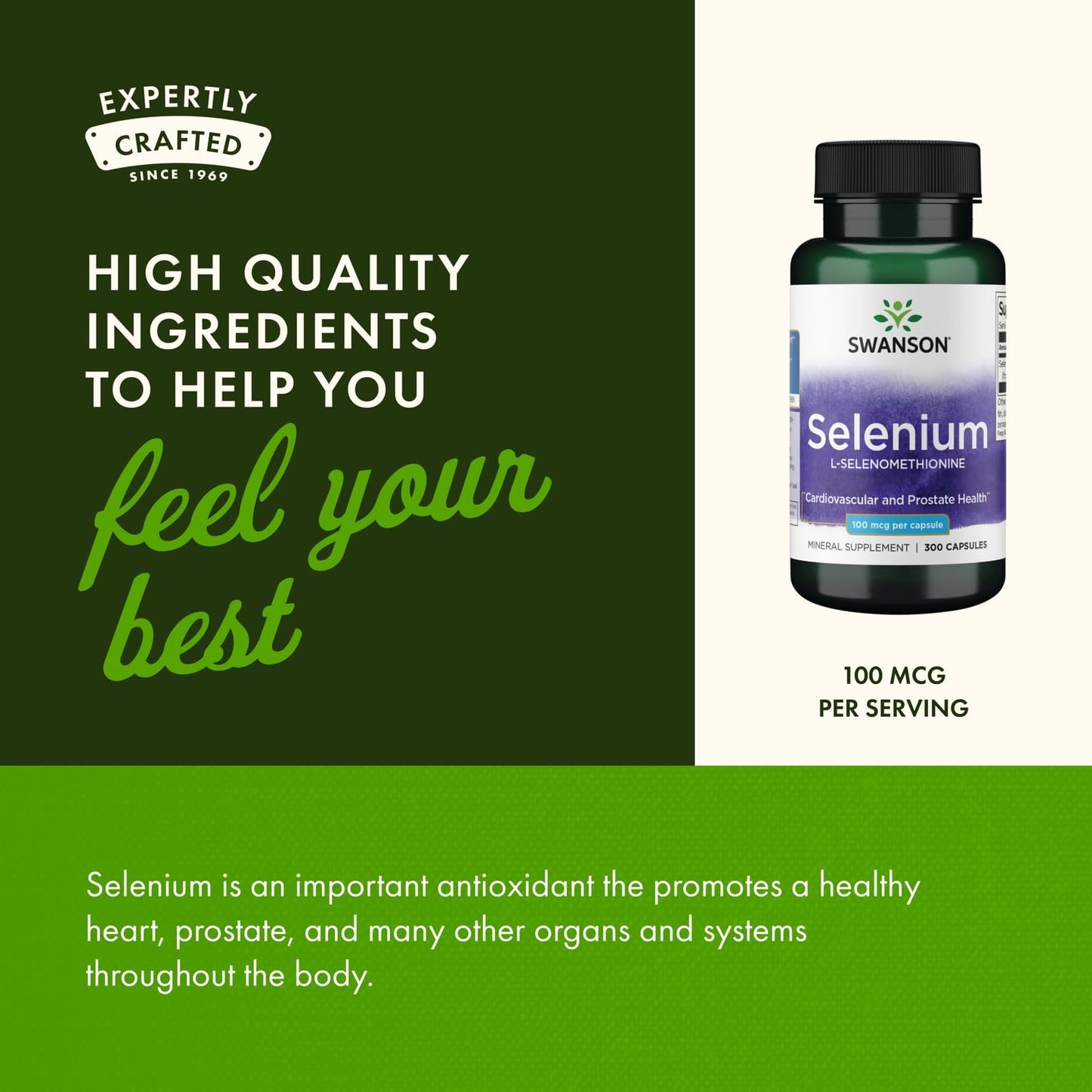 Swanson Selenium (L-Selenomethionine) Capsules 600