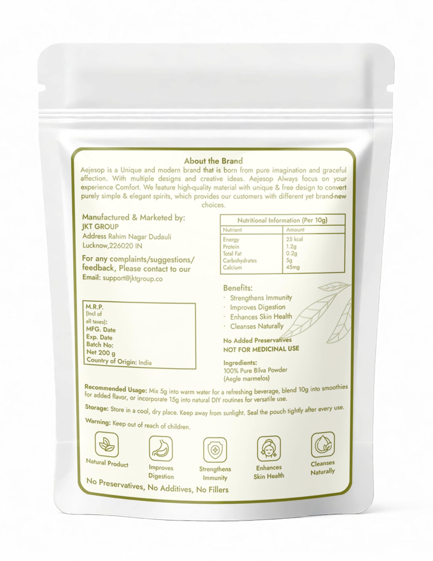 AEJESOP Bilva Leaf Powder 7 oz