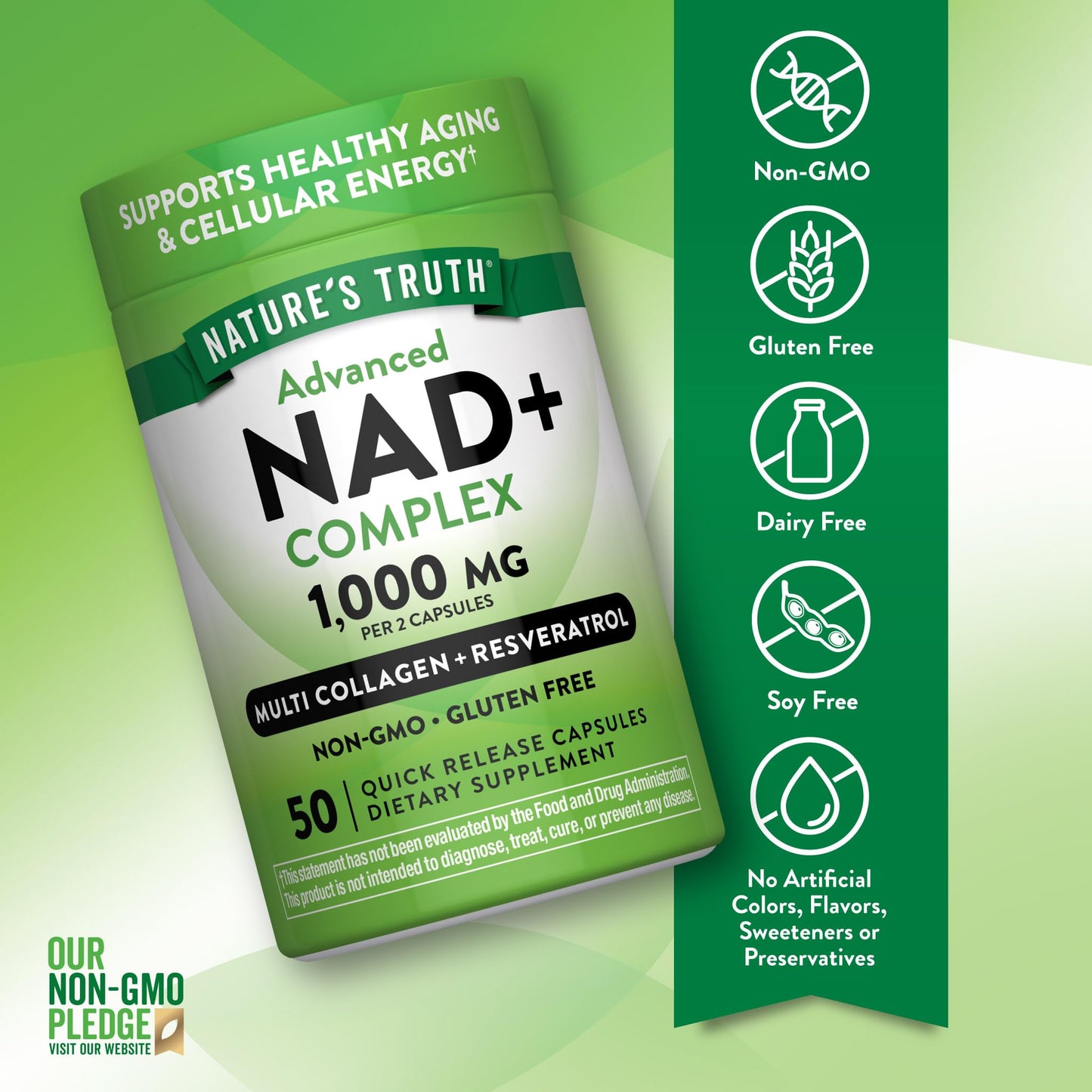 Nature's Truth Advanced NAD+ Complex 50 Capsules
