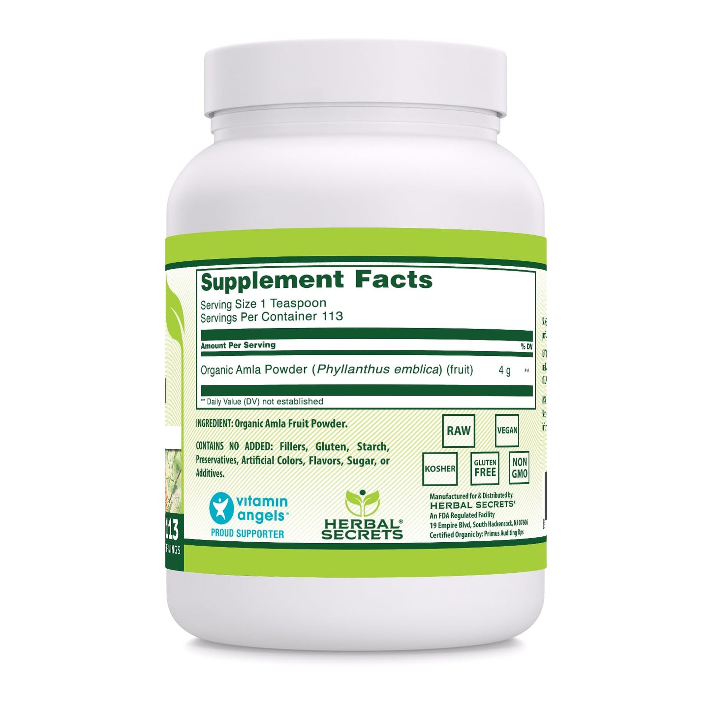 Herbal Secrets Organic Amla Powder 16 Oz