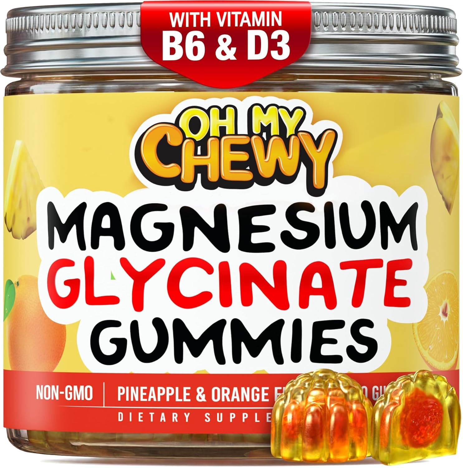 OH MY CHEWY Magnesium Glycinate Gummies 120 Count