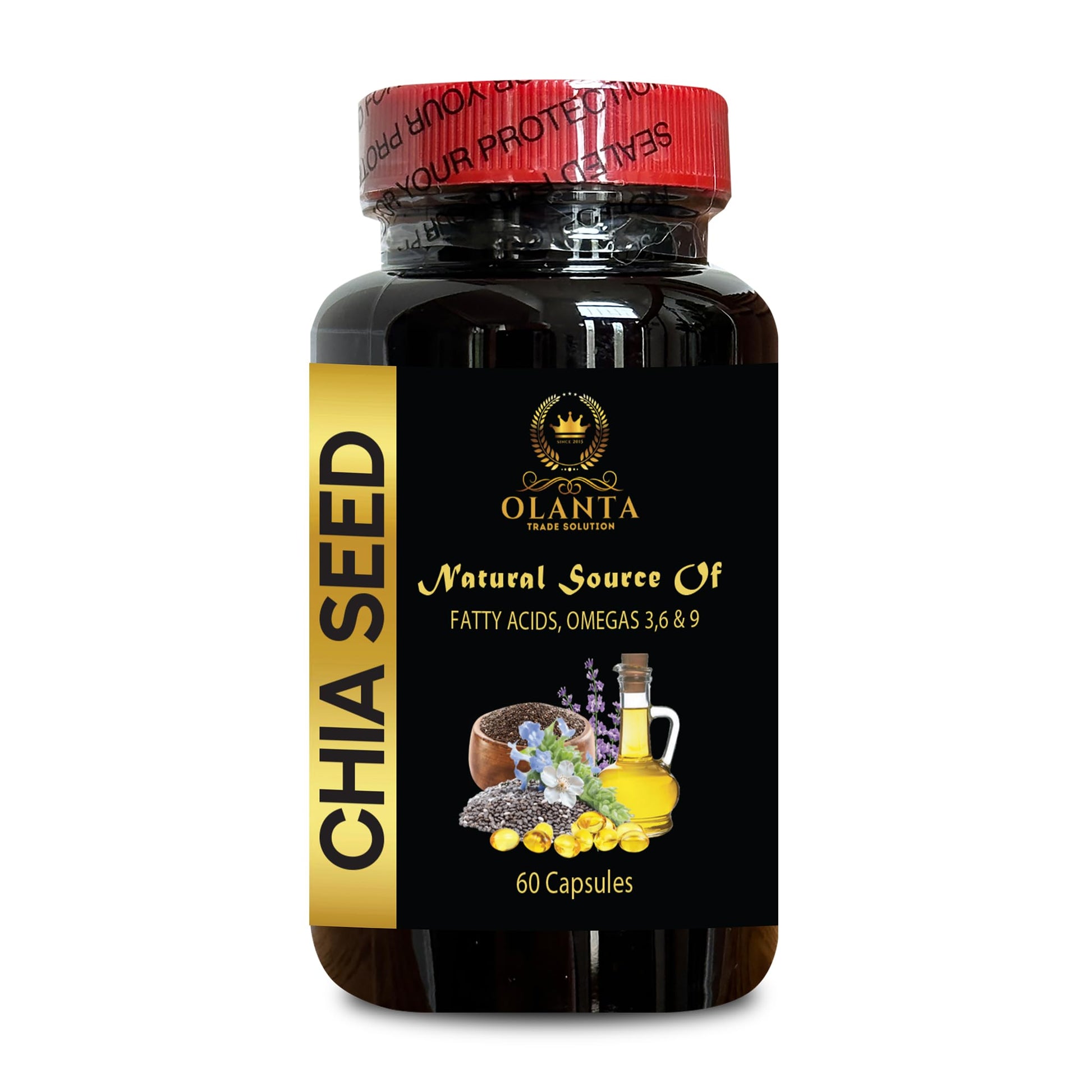OLANTA TRADE SOLUTION Chia Seed Oil Extract Capsules, 60 Capsules