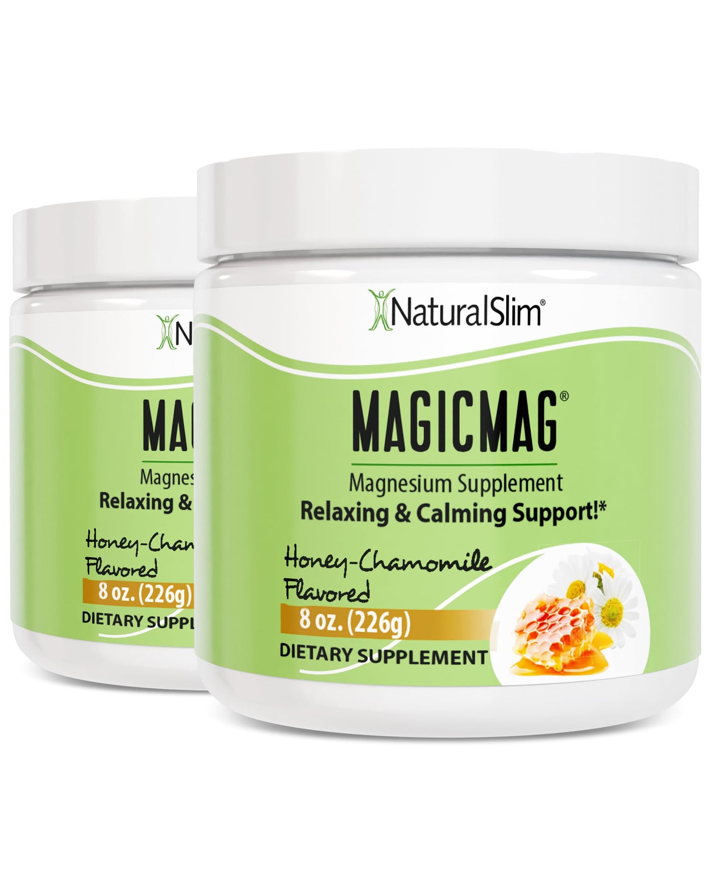 NaturalSlim MagicMag Magnesium Citrate Powder 16 oz (Pack of 2)