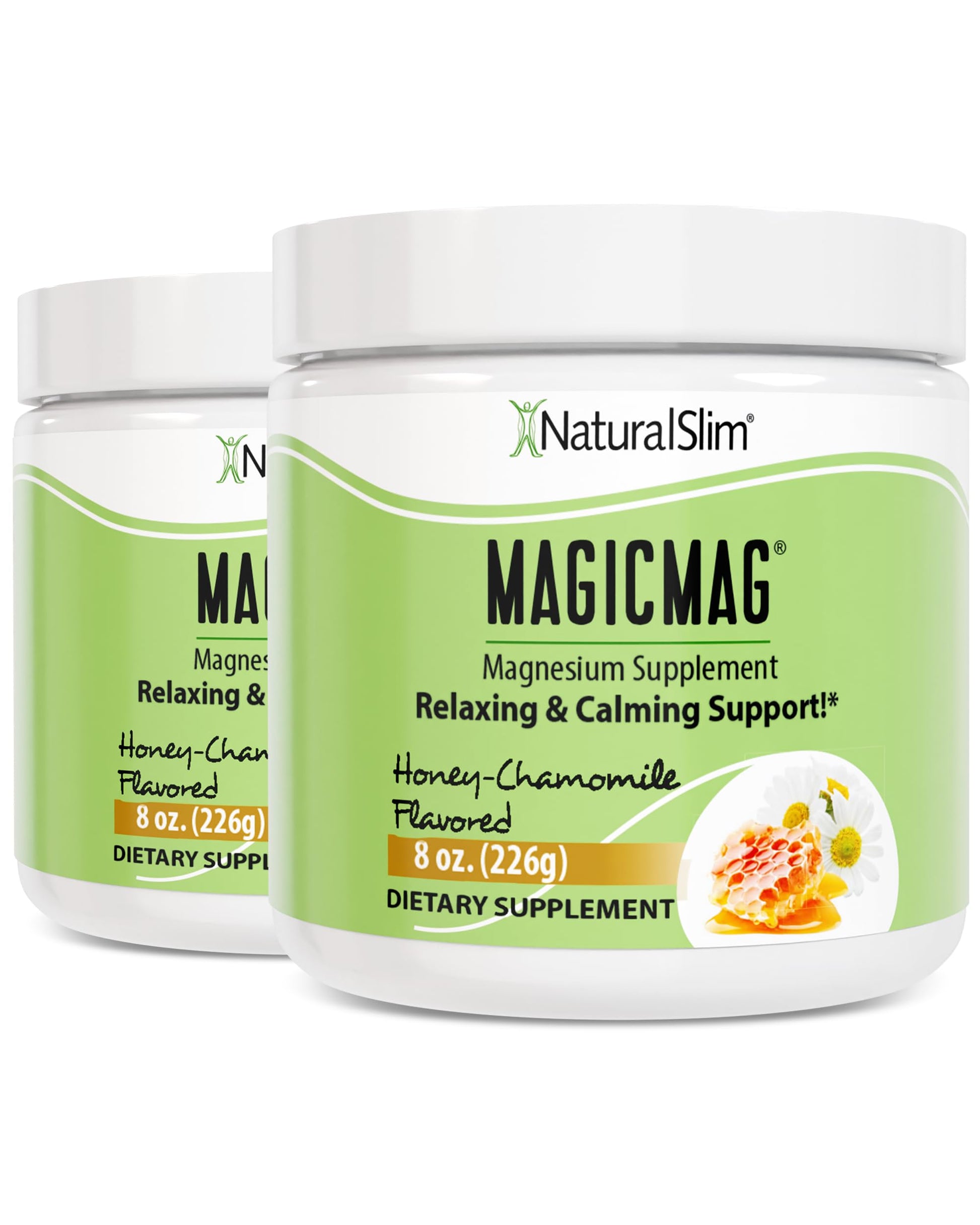 NaturalSlim MagicMag Magnesium Citrate Powder 16 oz (Pack of 2)