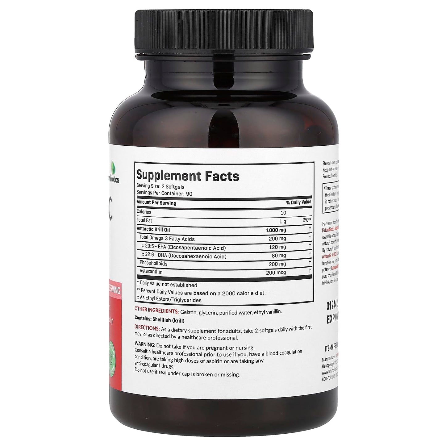 Futurebiotics Antarctic Krill Oil with Astaxanthin 180 Softgels