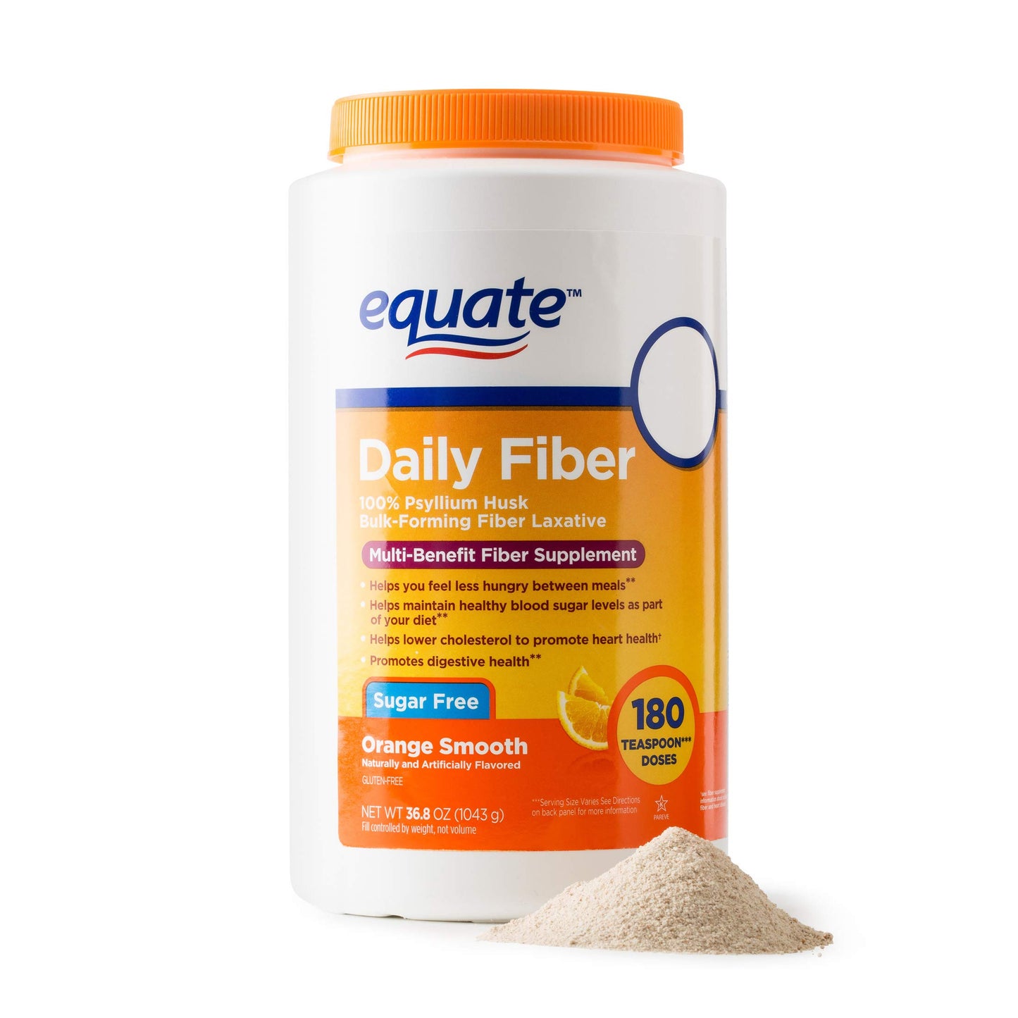 Equate Fiber Therapy Powder 36.8 oz, 180 Servings