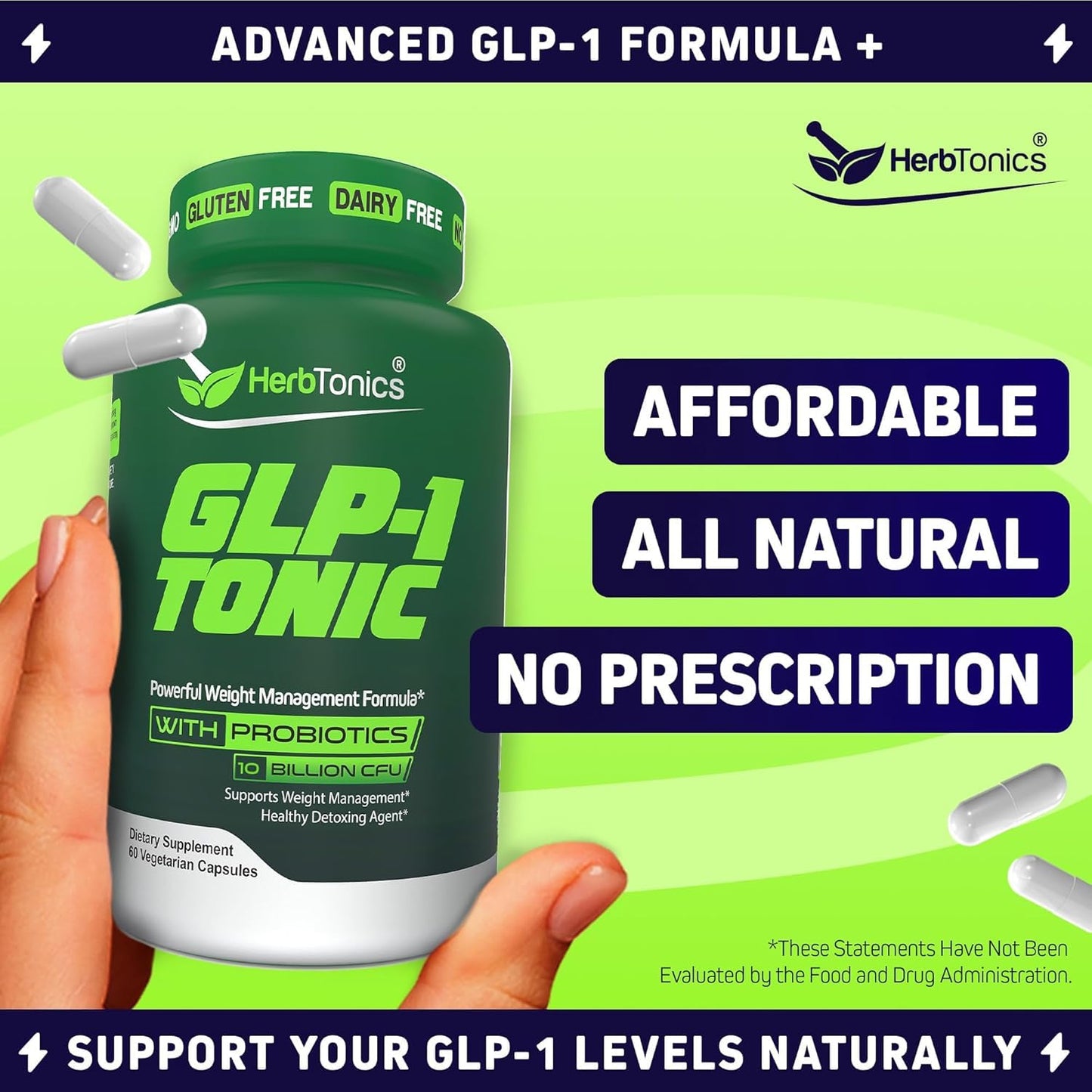 Herbtonics GLP-1 Tonic Capsule, 60 Count