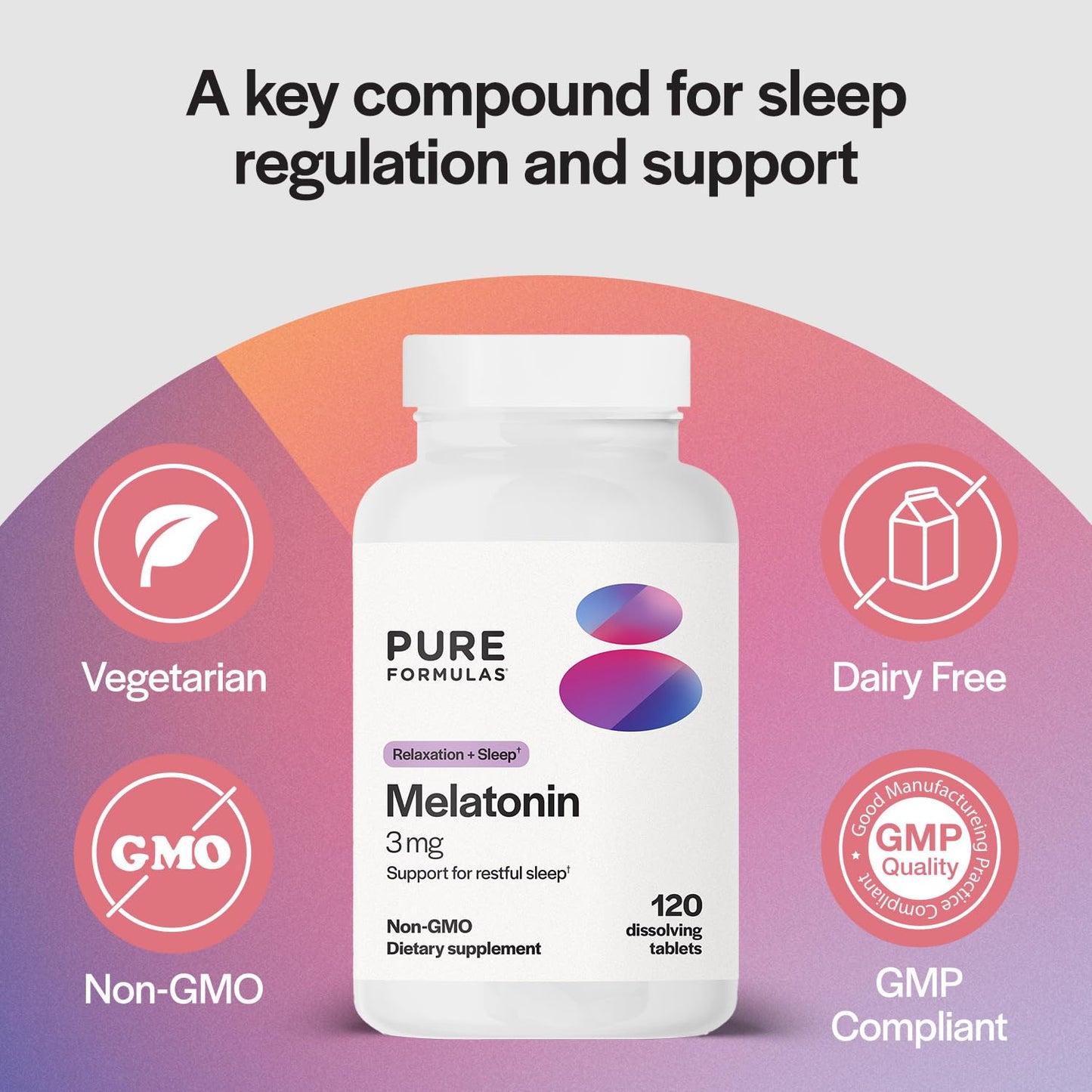 PureFormulas Melatonin 3 mg Tablet, 120 Tablets