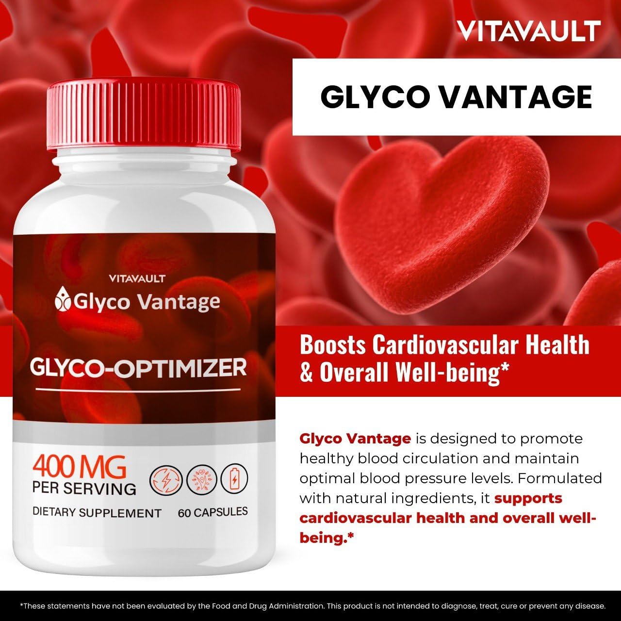 Vitavault Glyco Vantage Capsules 60 Count