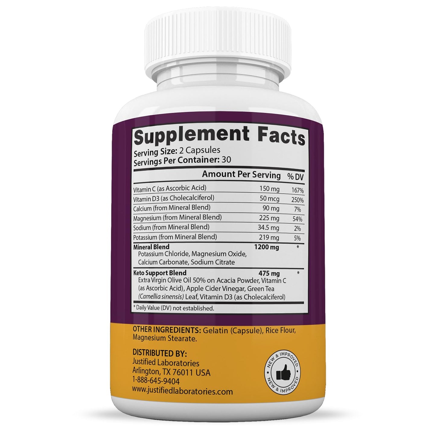 Justified Laboratories Keto Advantage Keto Burn Extreme 60 Capsules