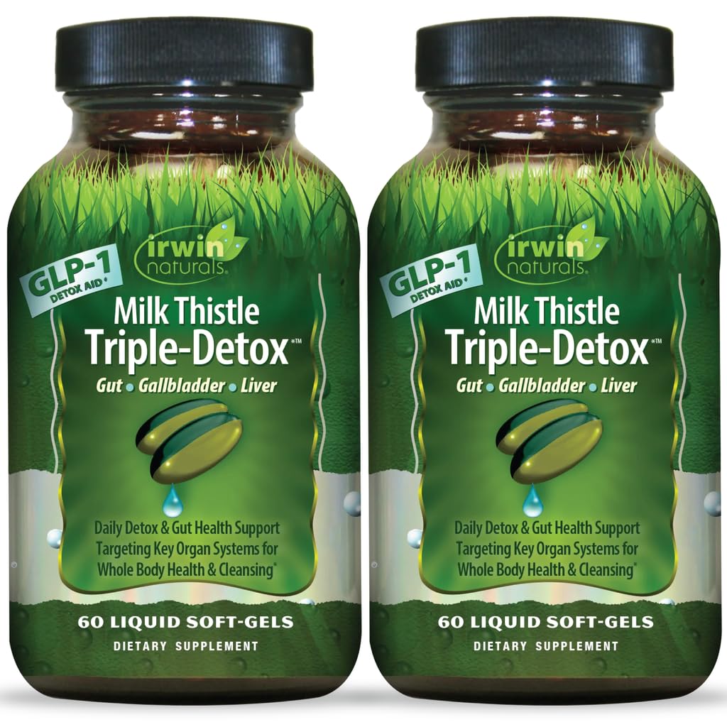 Irwin Naturals Milk Thistle Triple-Detox — Advanced Liver & Detox Support Softgels, 120