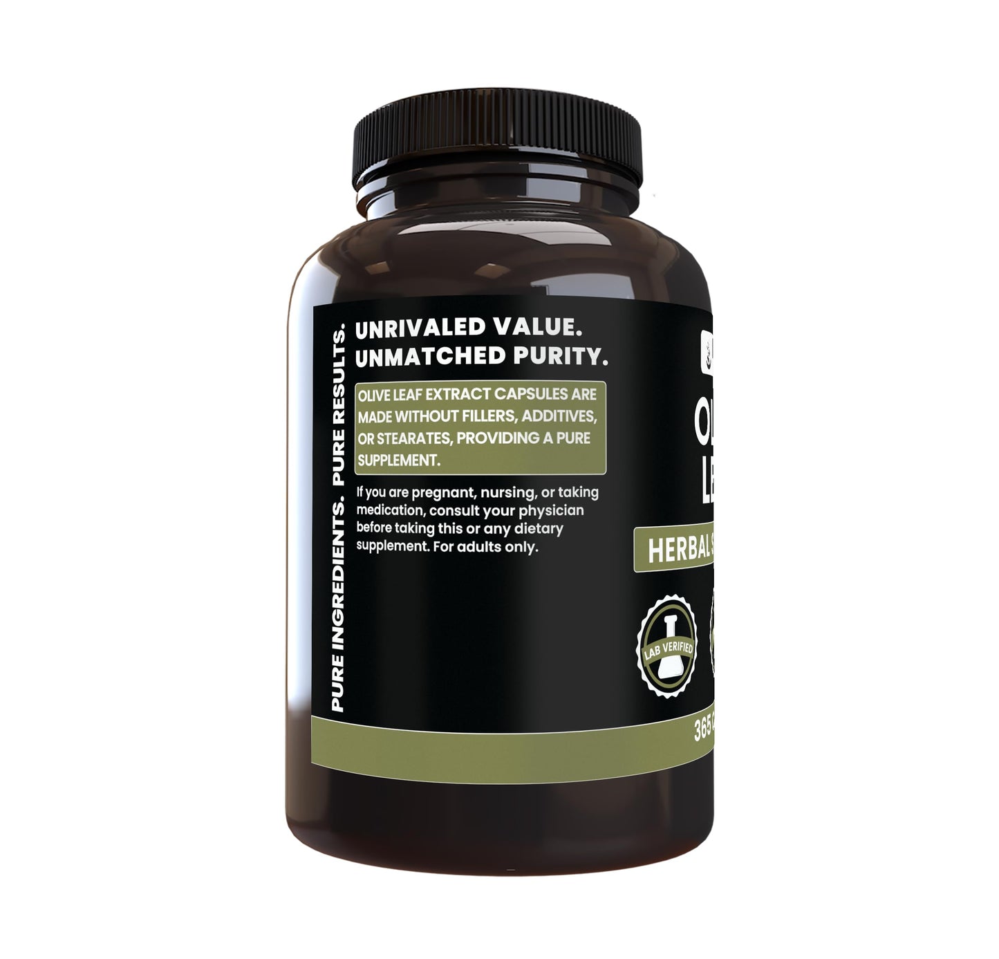 Pure Original Ingredients Olive Leaf Capsules, 365 Capsules