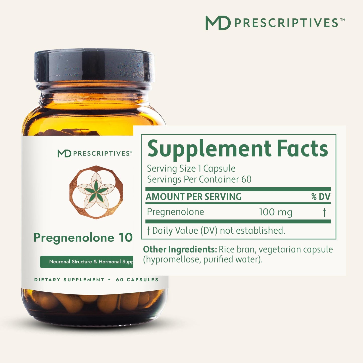 MD Prescriptives Pregnenolone 100mg Capsules, 60 Count