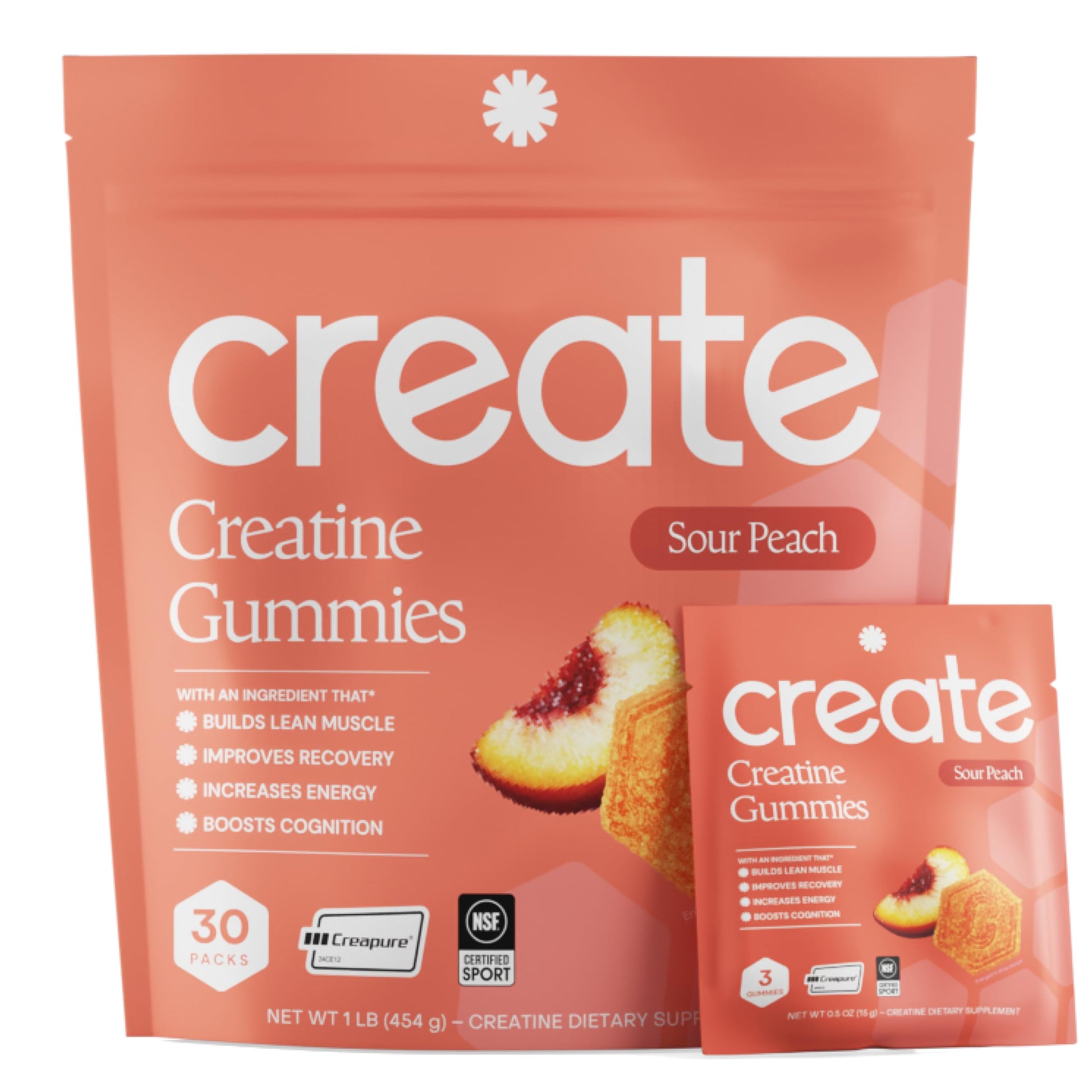 Create Creatine Gummies for Men & Women, 90 Gummies