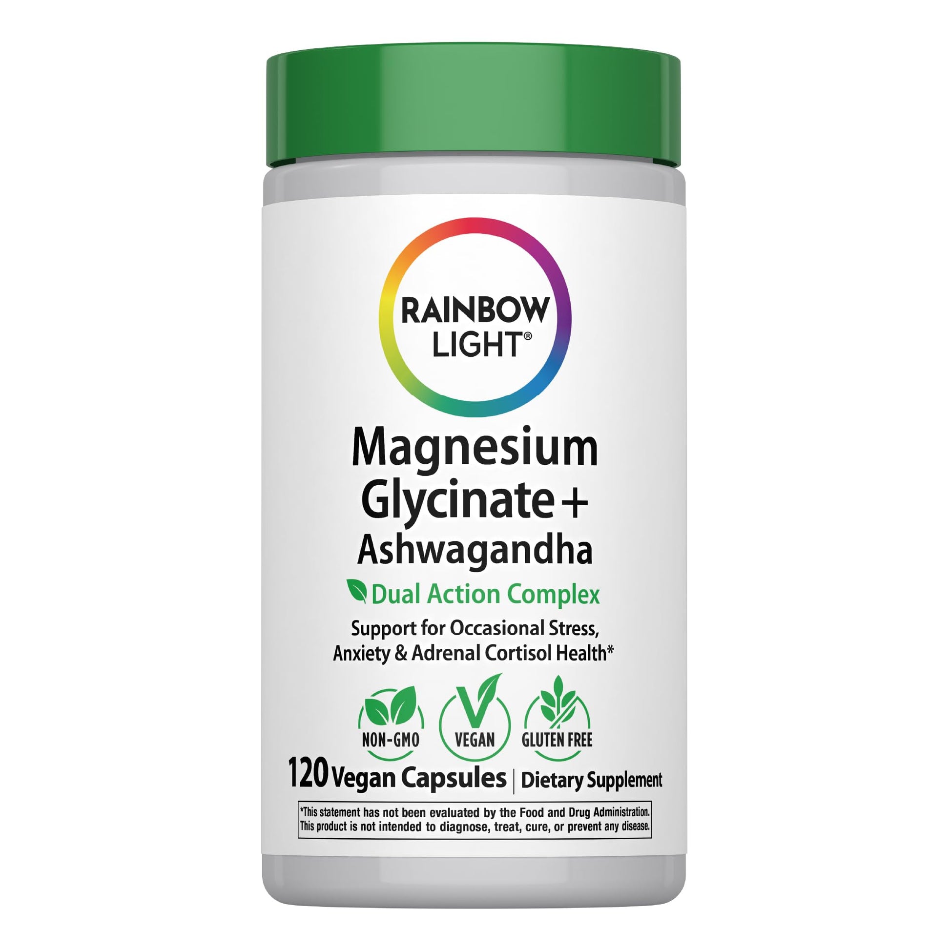 Rainbow Light Magnesium Glycinate + Capsule, 120 Capsules