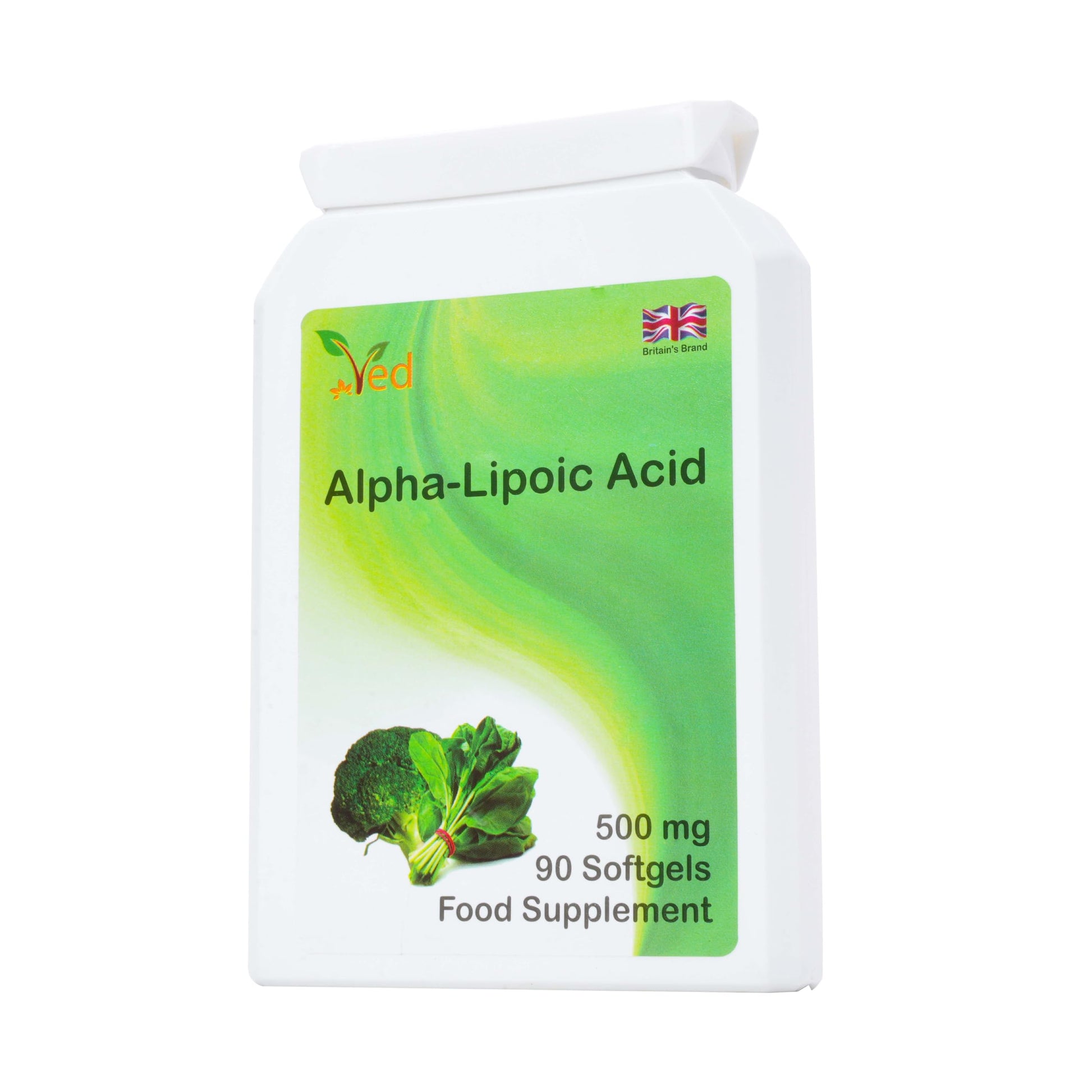 Ved Alpha Lipoic Acid 500mg Capsule, 90 Count