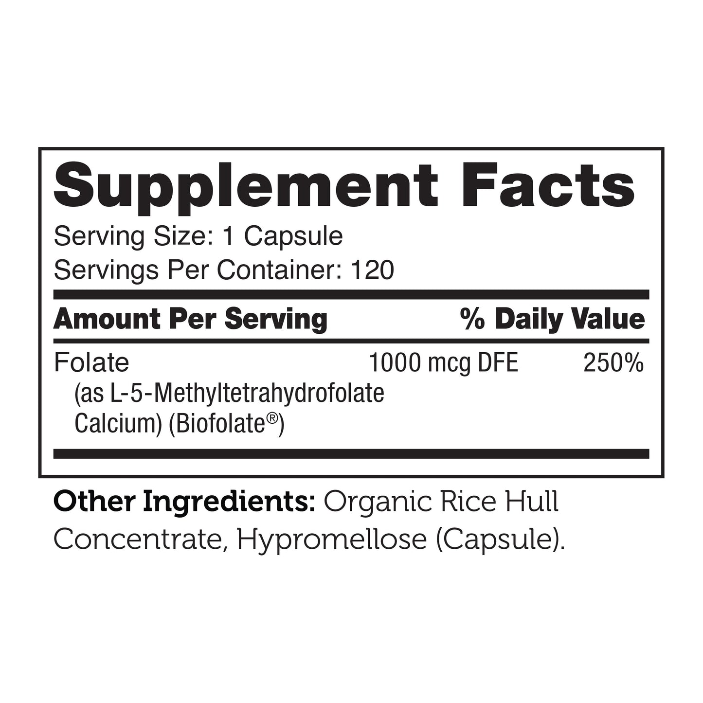 Zahler Methylfolate Capsule 120 Capsules