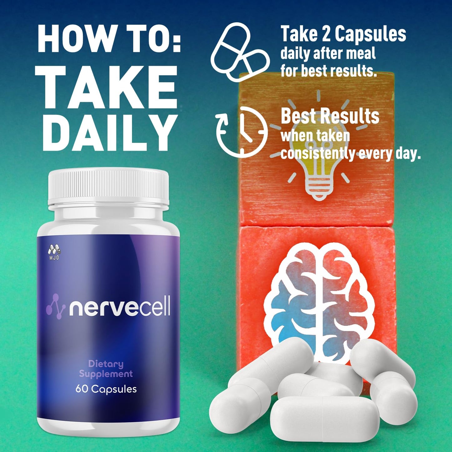 MJO Nervecell Capsules 120 Capsules