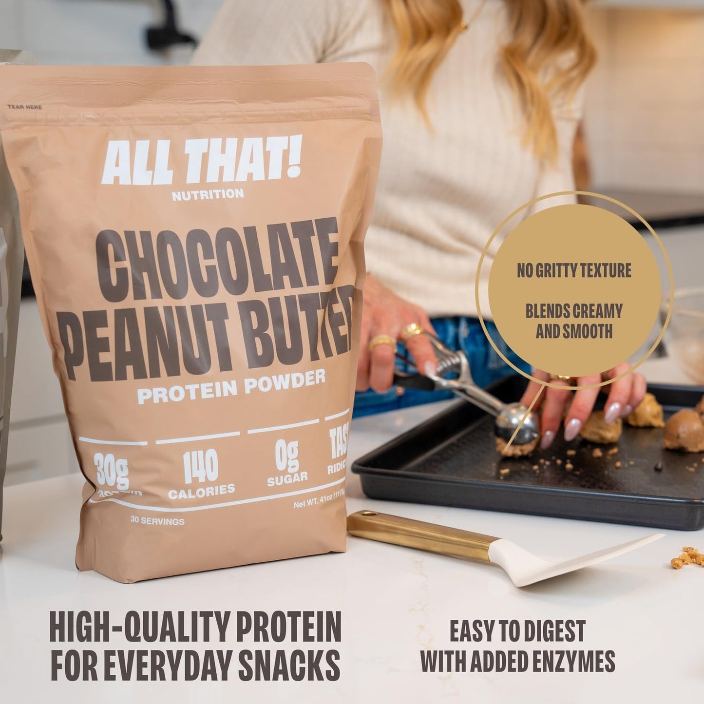 ALL THAT! NUTRITION Chocolate Peanut Butter Protein Powder 41