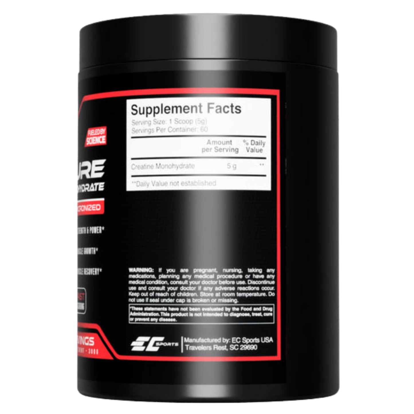 Earth's Creation Creatine 100% Pure Powder 3.17 Ounce
