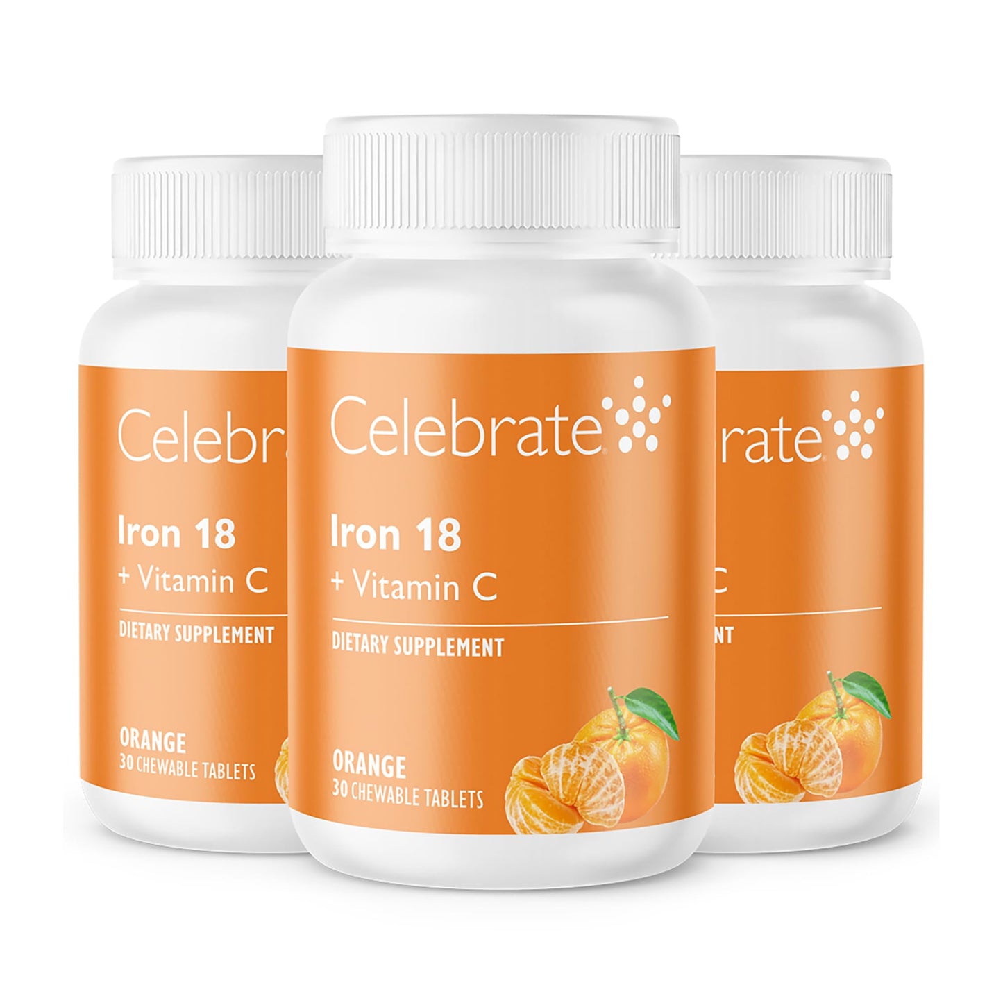 Celebrate Bariatric Supplements Iron Supplement with Vitamin C Tablet, 90 Count