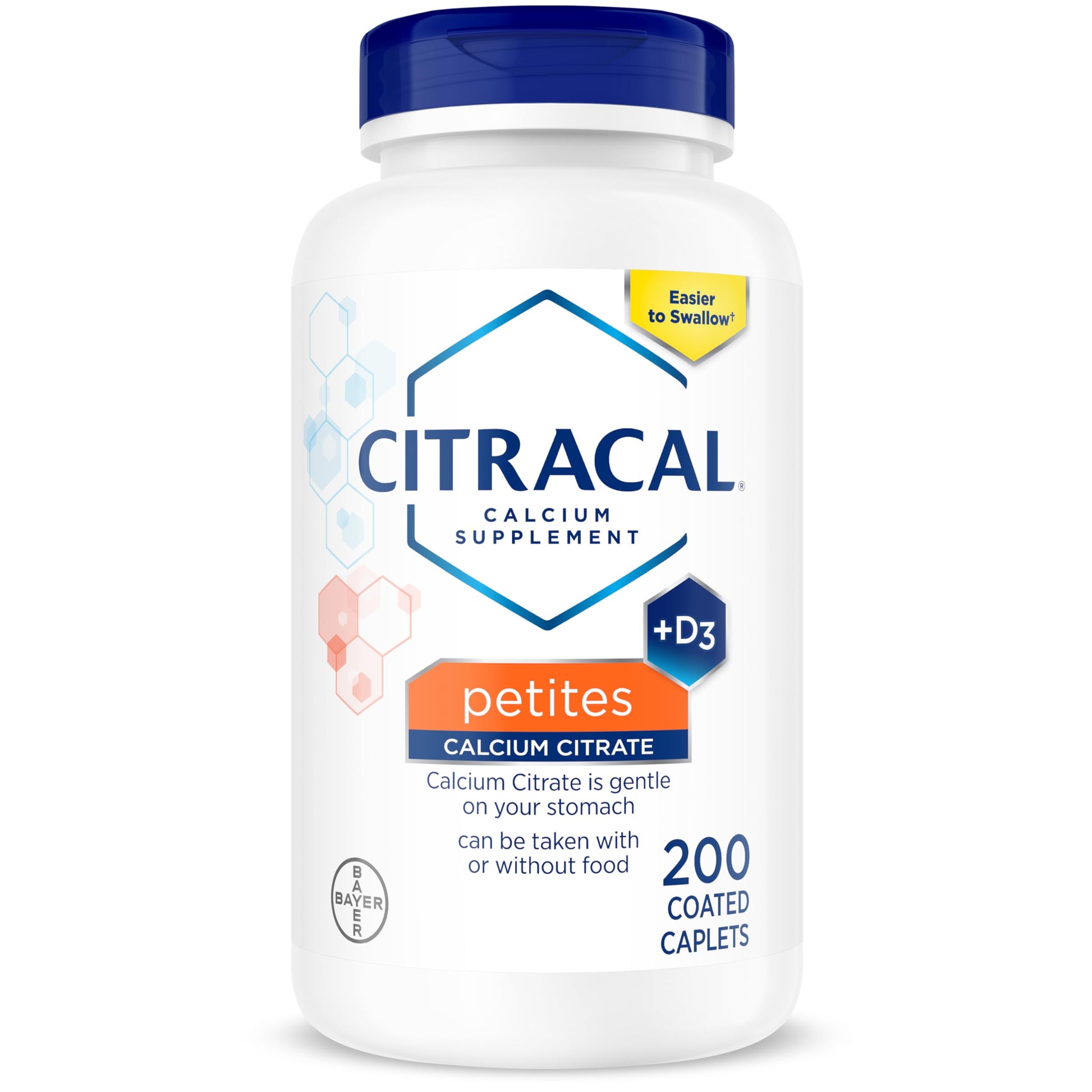 Citracal Petites Calcium Citrate with Vitamin D3 400 mg (12.5 mcg / 500 IU), Tablets, 200 Count