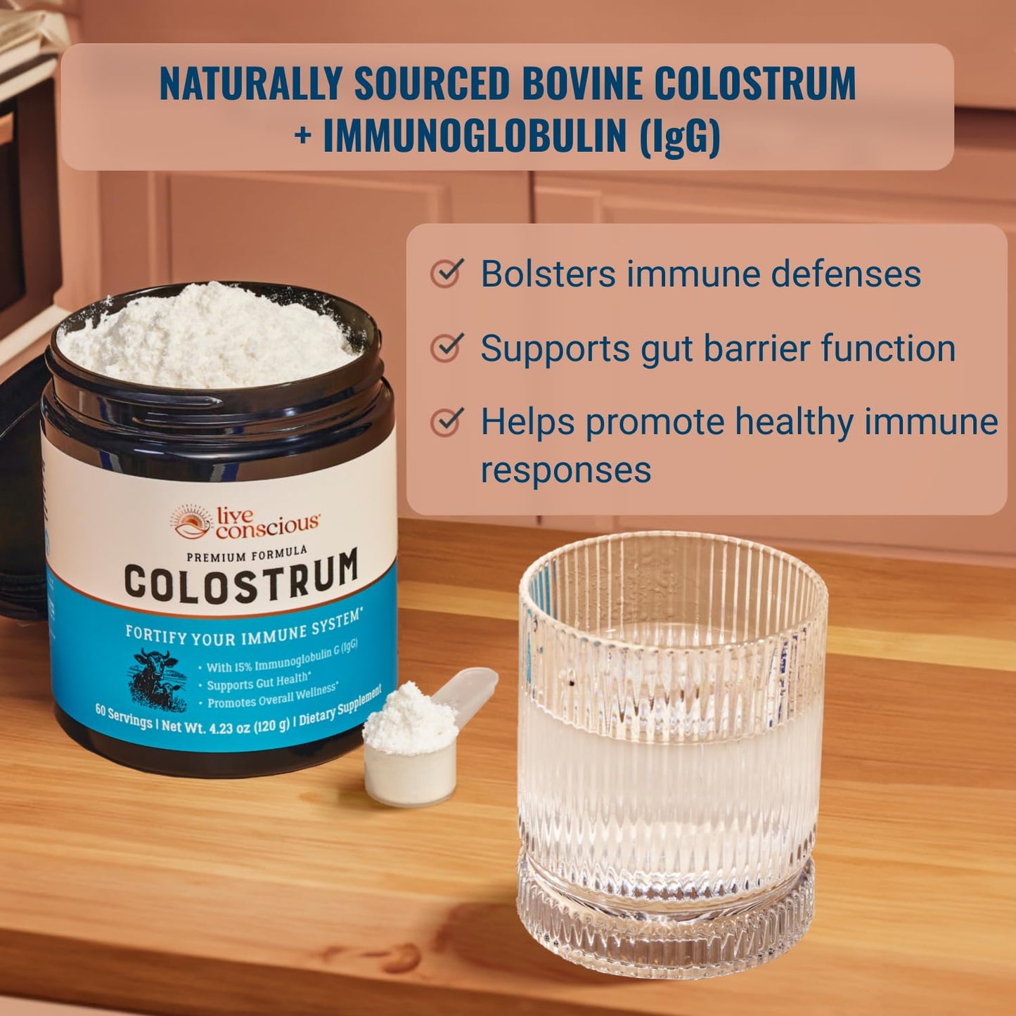 Live Conscious Colostrum Powder 4.32 oz
