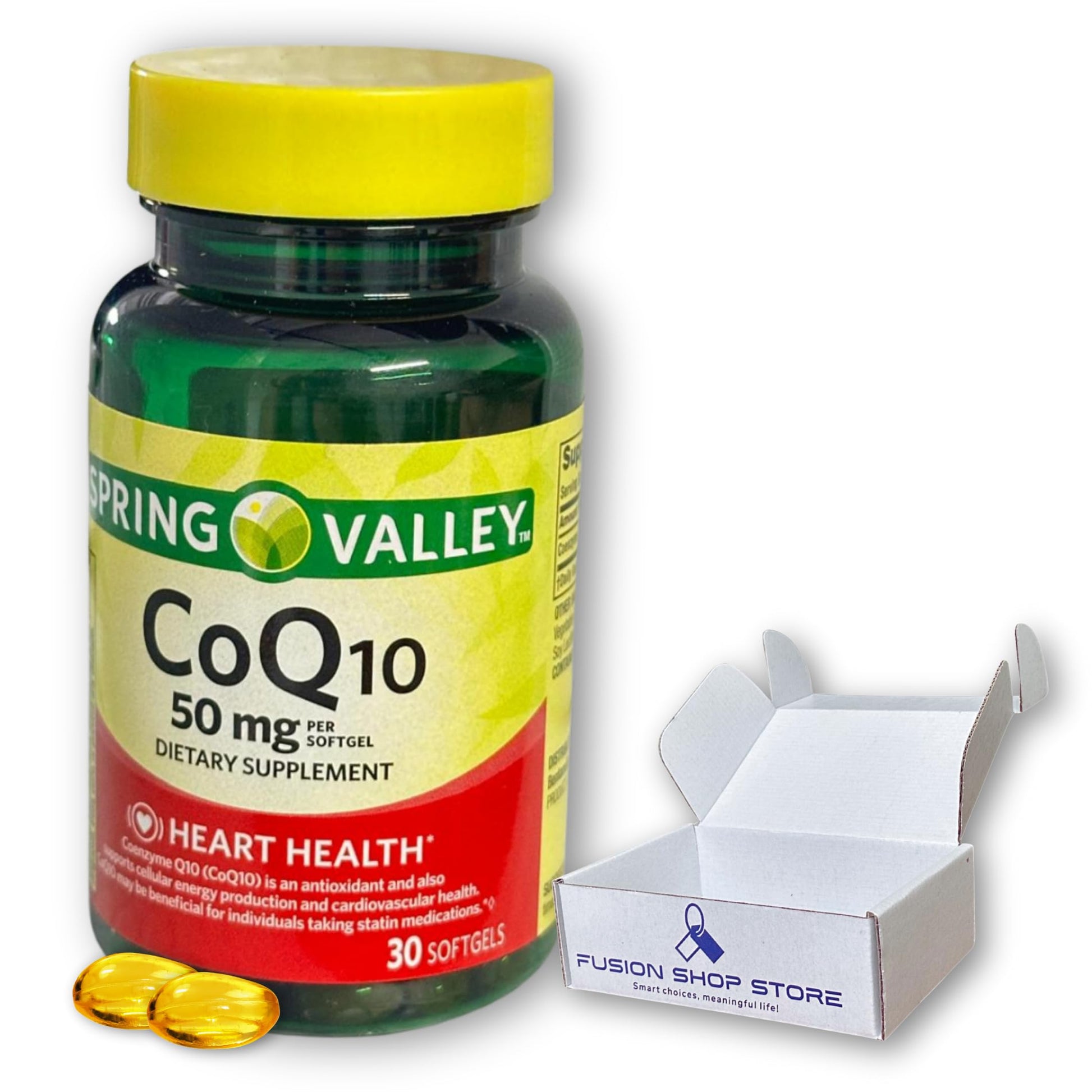Fusion Shop Store CoQ10 50mg Softgels, 30 Count
