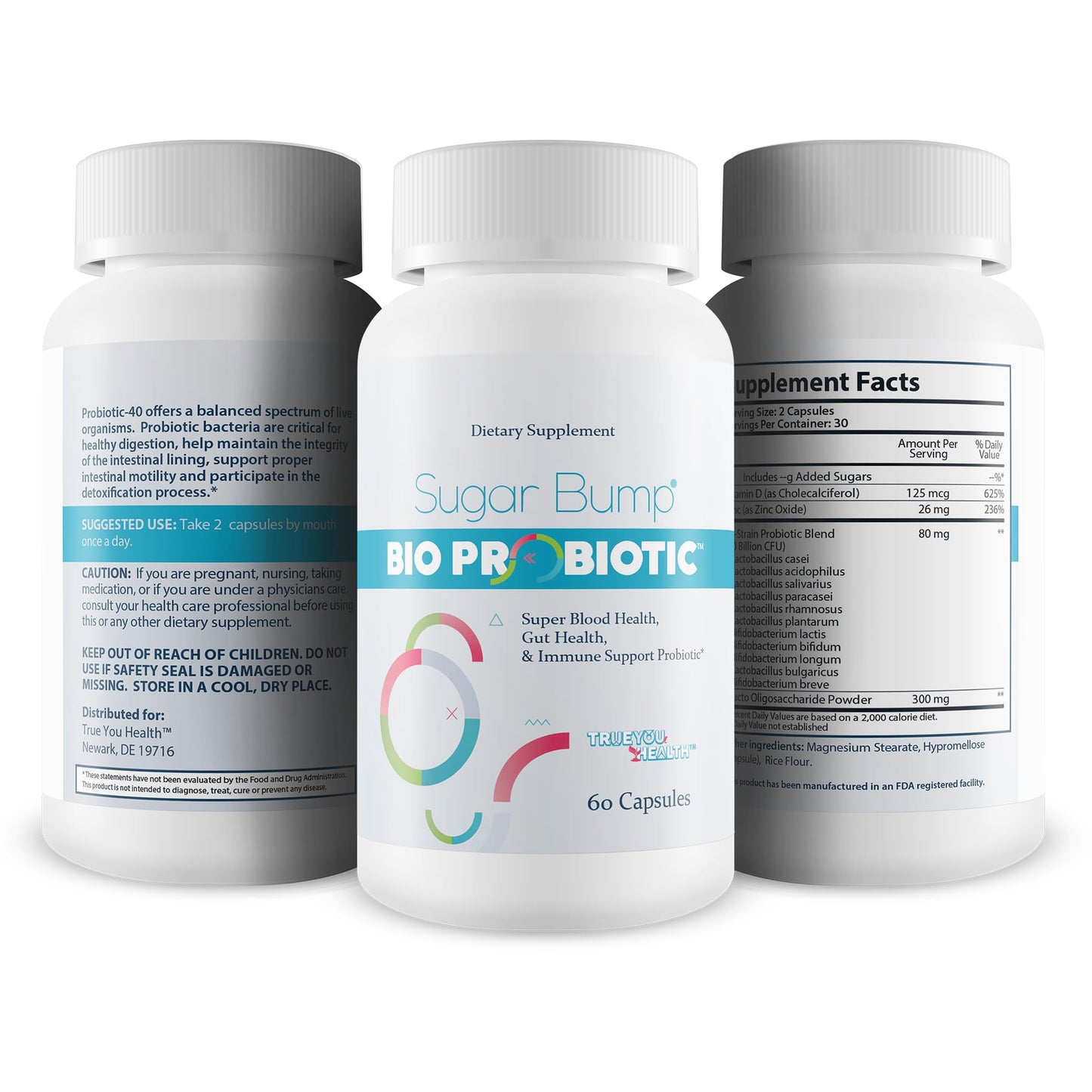 True You Health Sugar Bump Bio Probiotic Capsule 1 Count