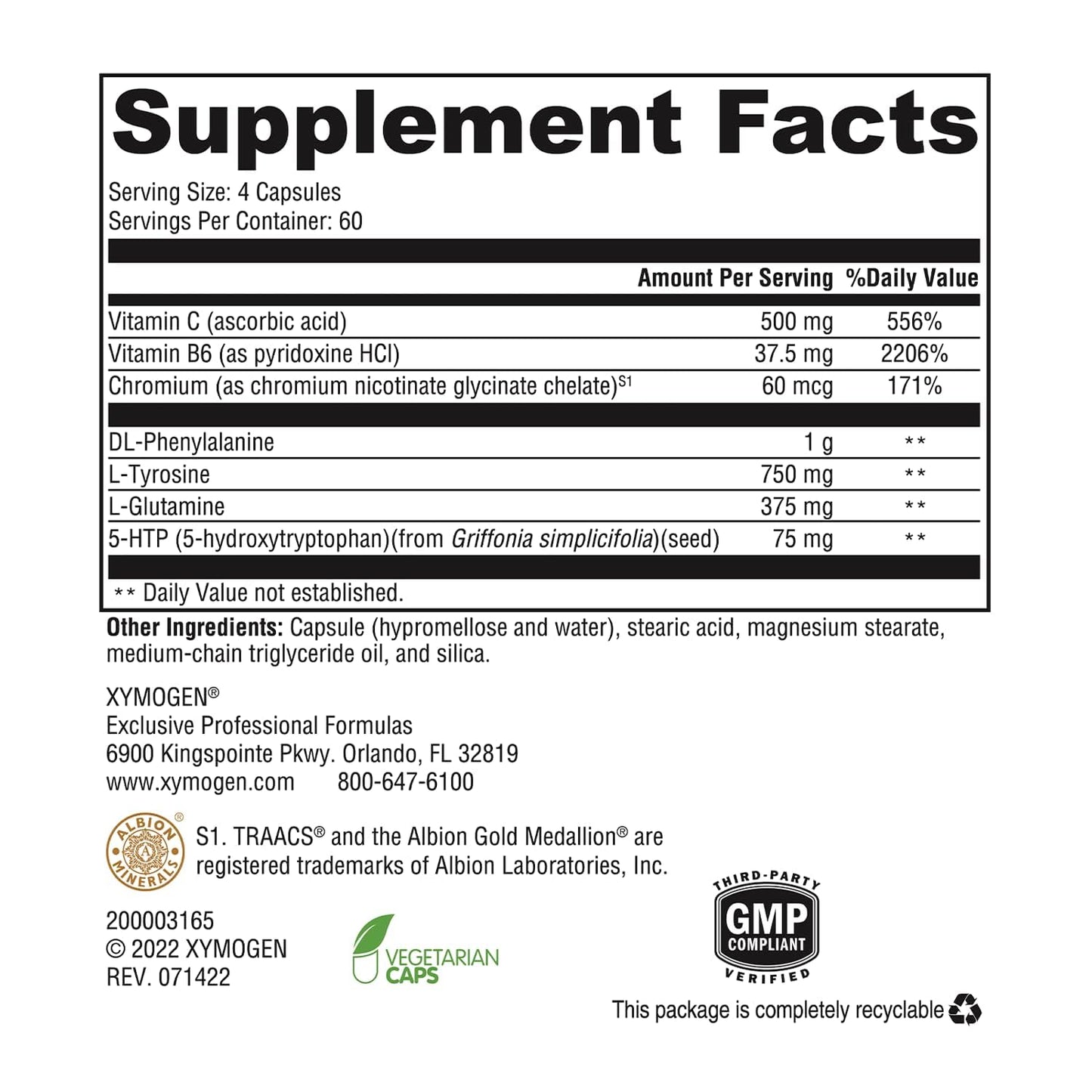 XYMOGEN Appe-Curb Craving Support Formula Capsules 240
