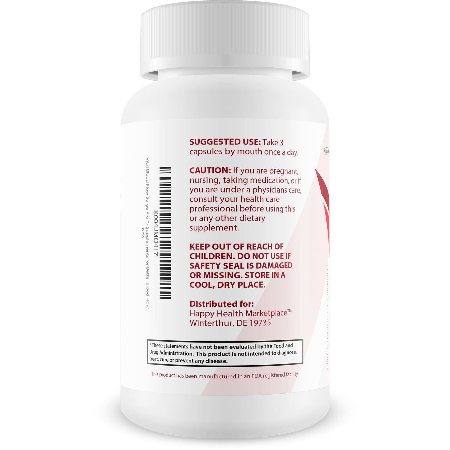 Happy Health Marketplace Vital Blood Flow Surge Pro Capsules, 90 Count