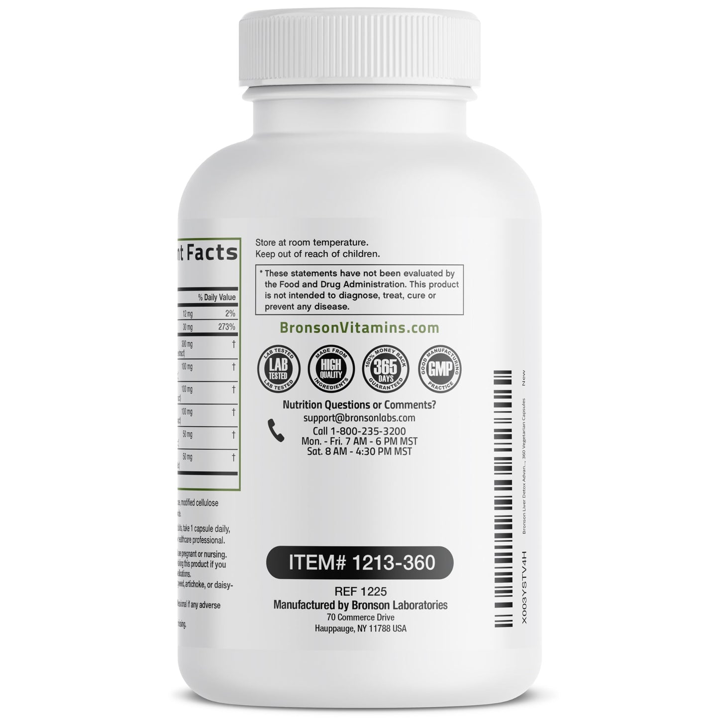 Bronson Liver Detox Advanced Detox & Cleansing Formula Capsules, 360 Count