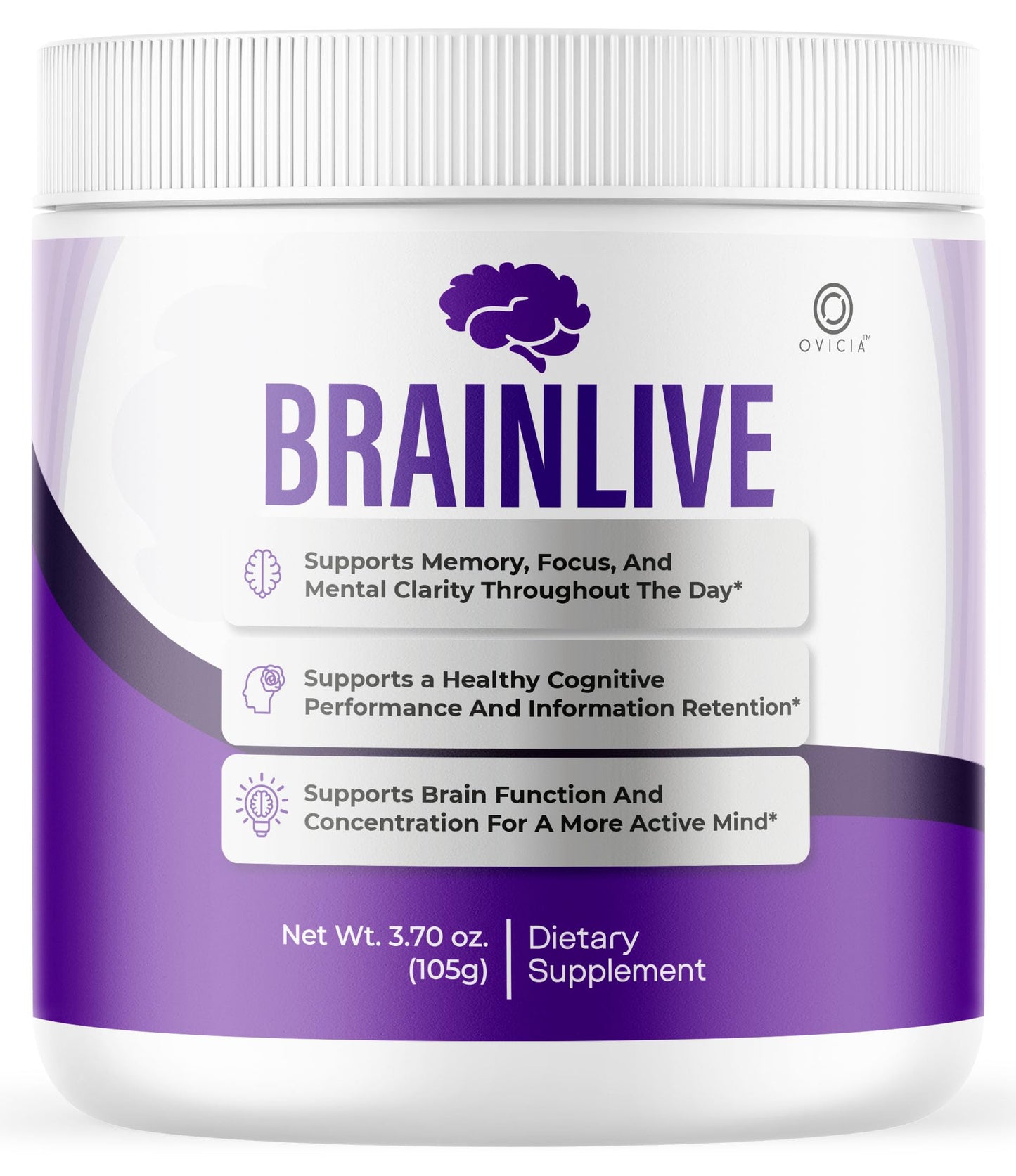 OVICIA Brainlive Powder 3.7 Ounce
