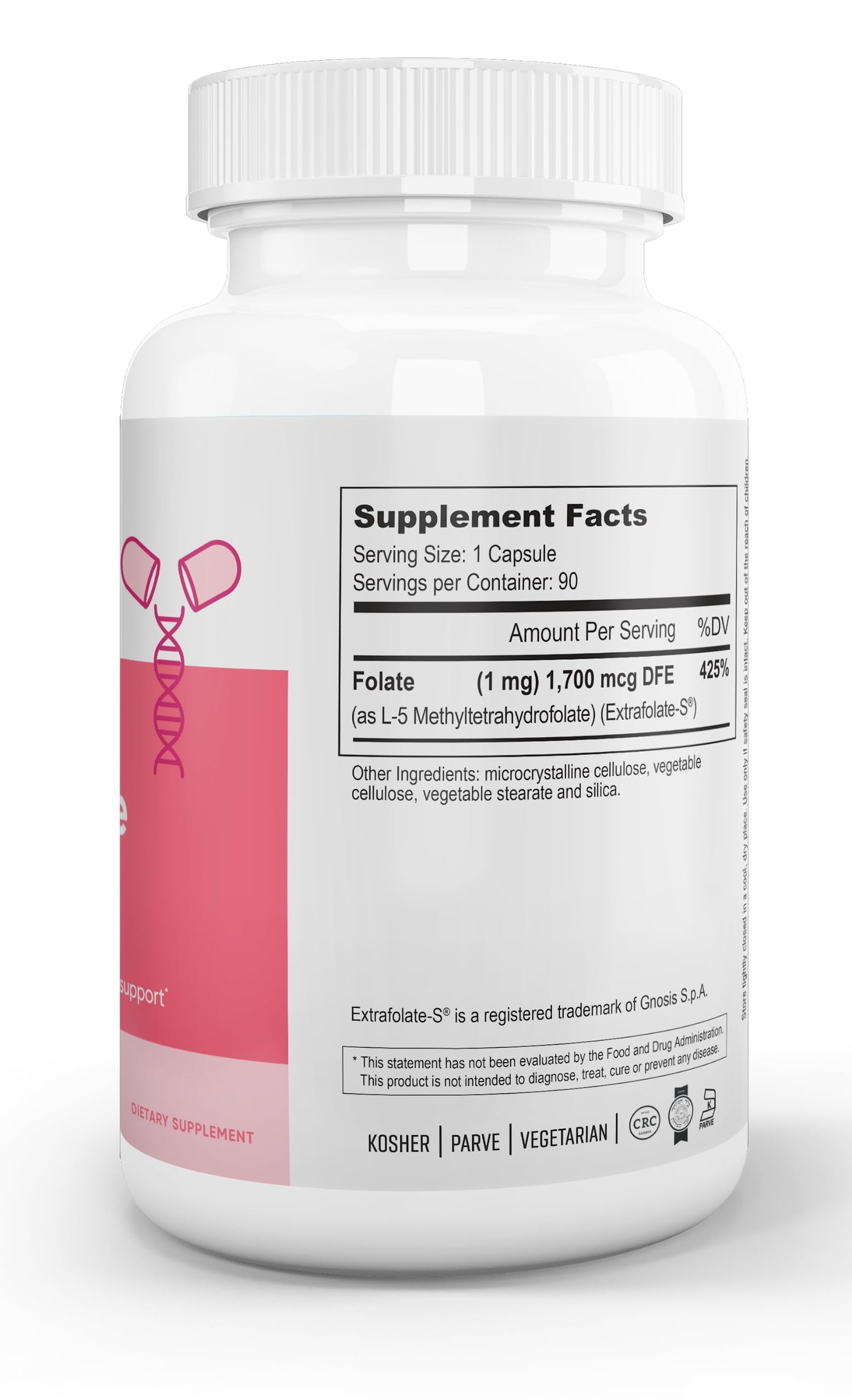 Nutri-Supreme Research Advanced Methyl Folate Capsule, 1 mg, 90 Count