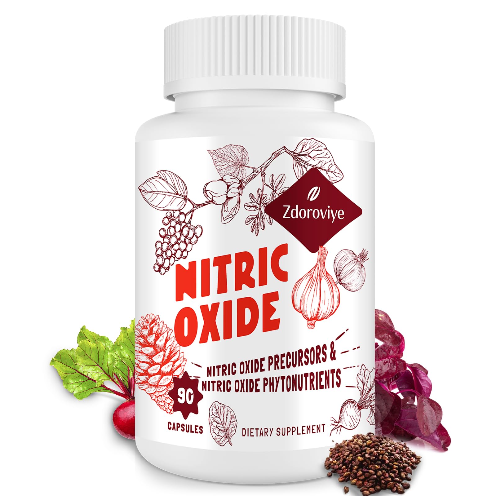 Zdoroviye Nitric Oxide Supplement for Men, 90 Capsules